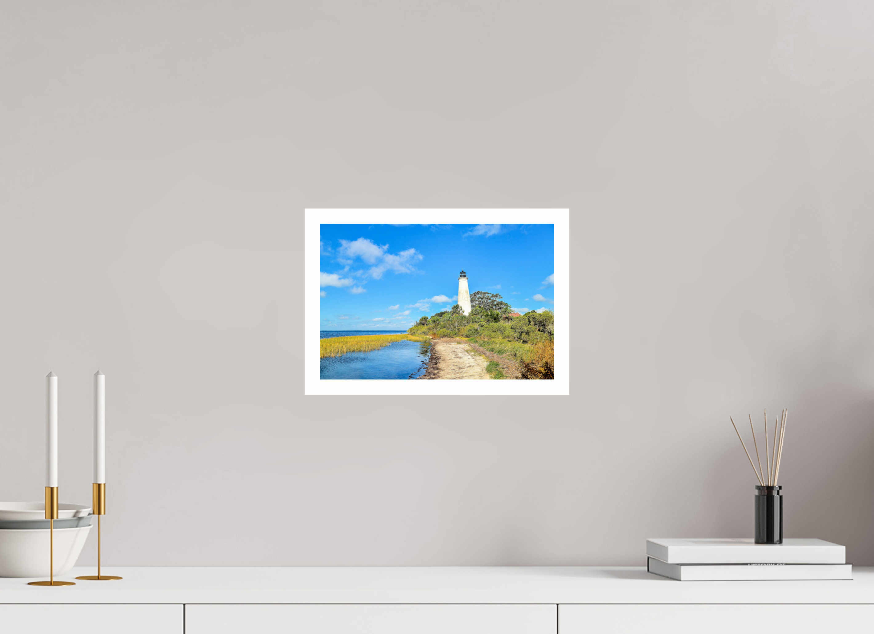 12 x 8″, Hahnemühle FineArt Pearl Print without Frame, .79" white border St. Marks Lighthouse