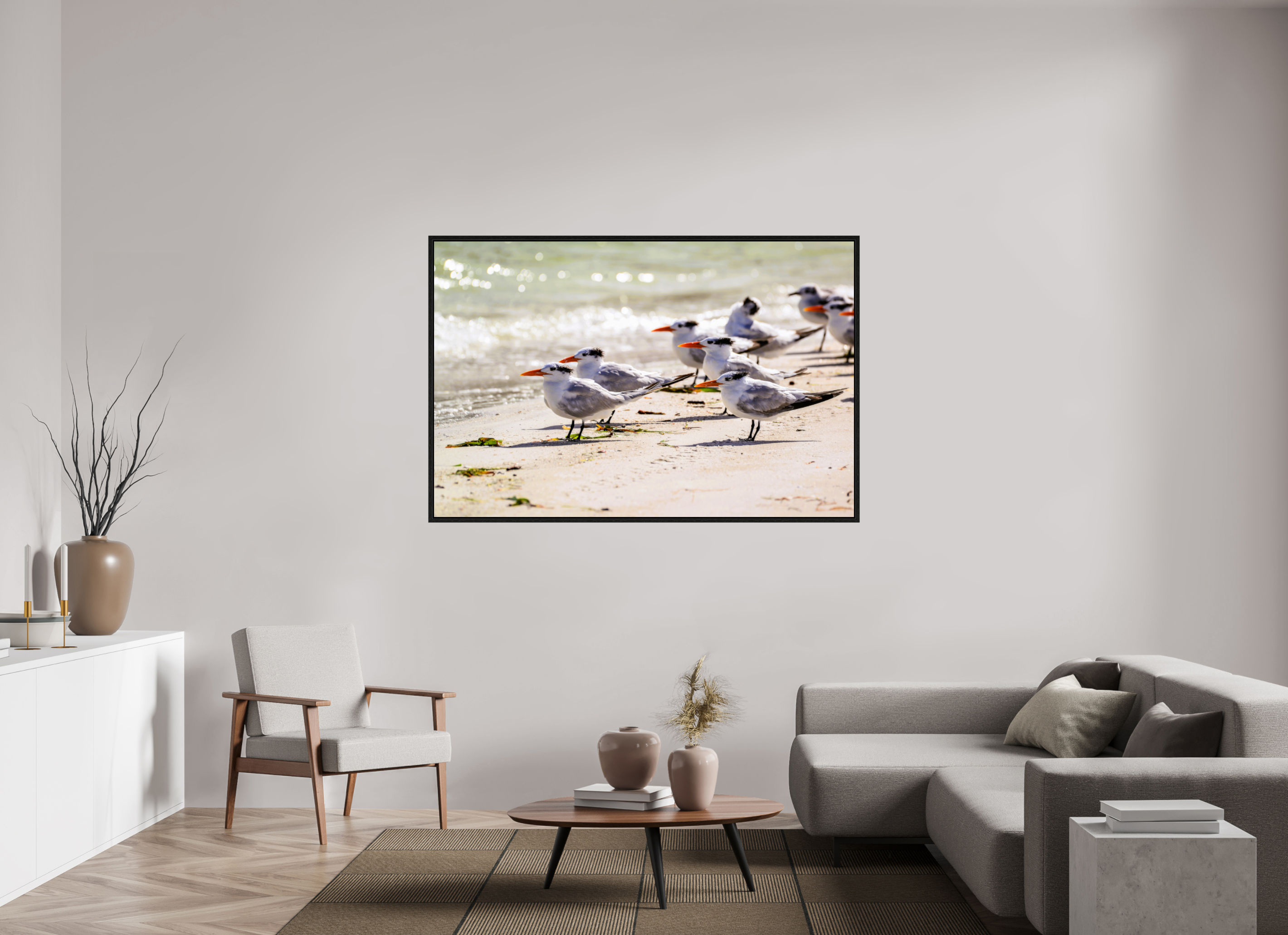 65.6 x 43″, Floater Frame Royal Gathering