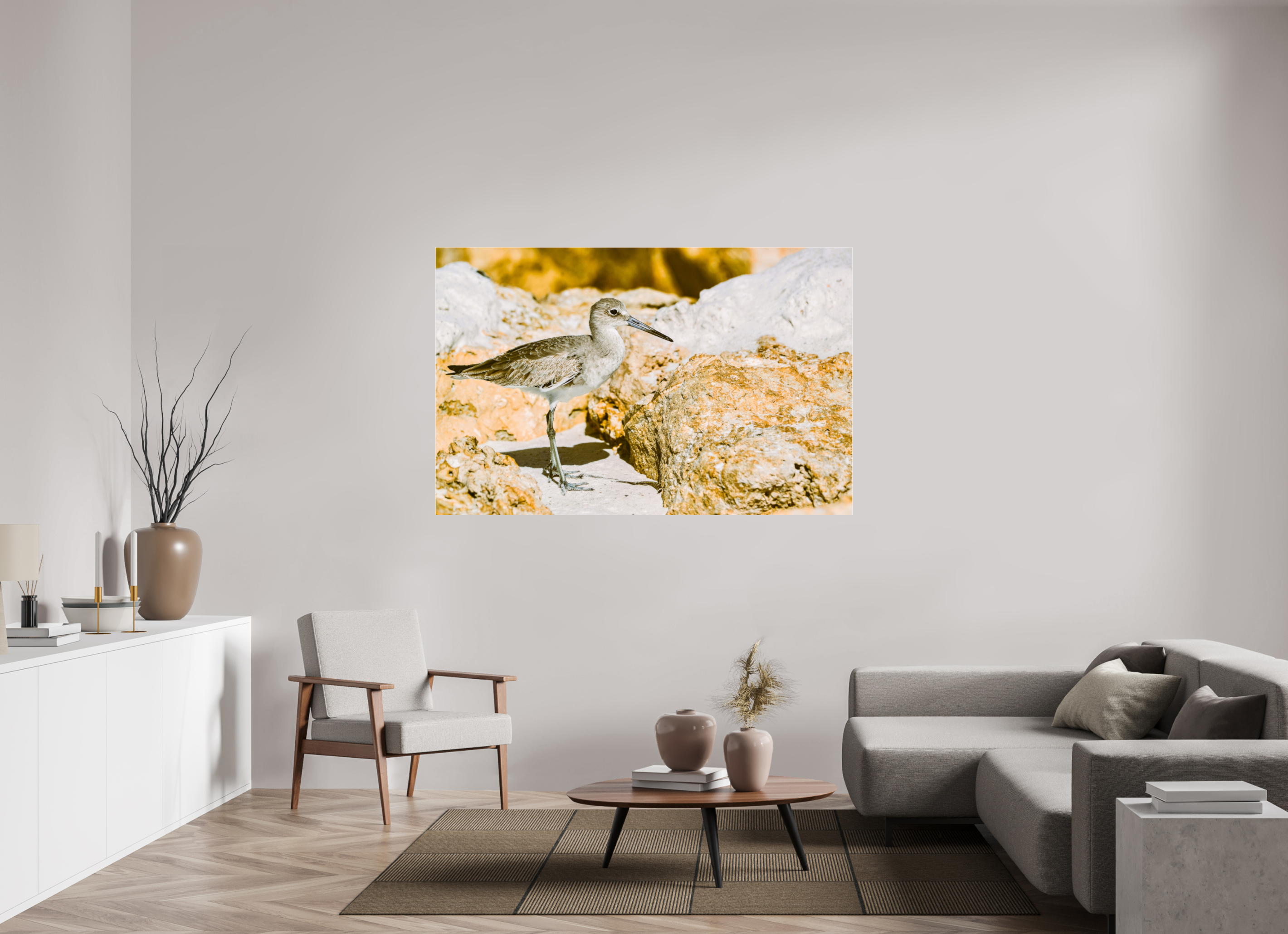 66.9 x 43″, Metallic Photo Print Under Acrylic Glass The Sunny Willet