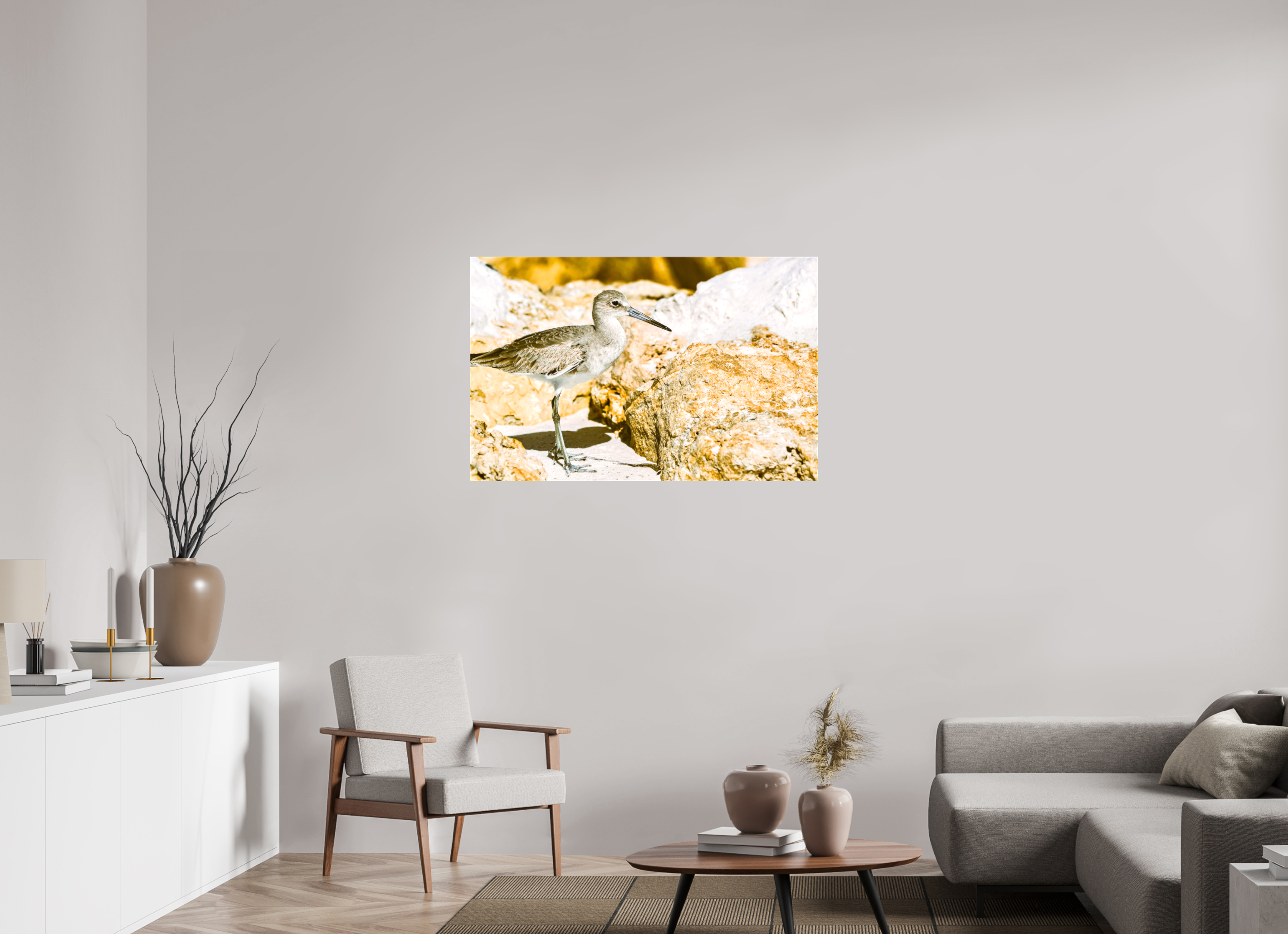 43.6 x 28″, Glossy Canvas on Stretcher Frame, 1,57" Wrapped The Sunny Willet