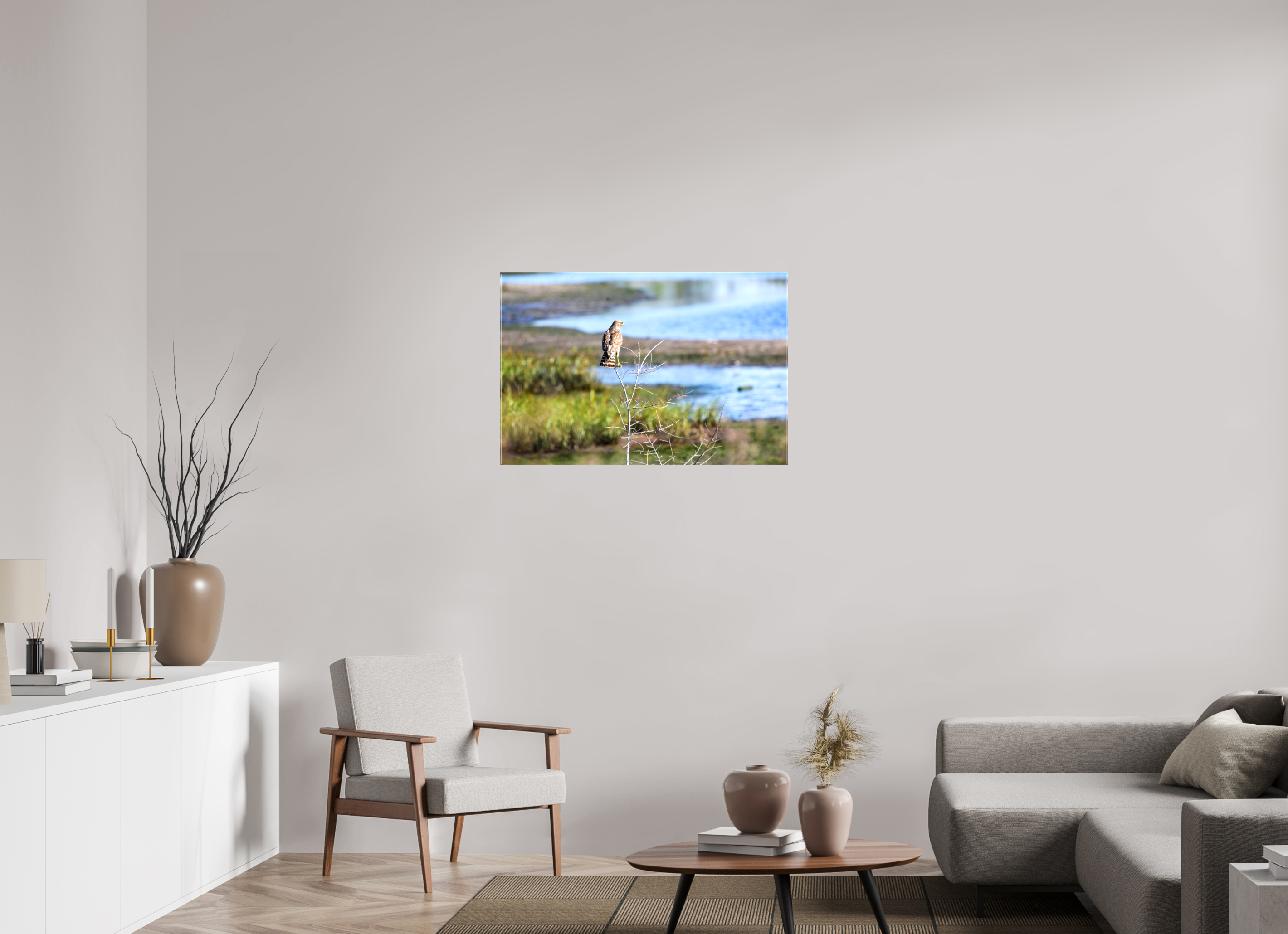 36 x 24″, Glossy Canvas on Stretcher Frame, 1,57" Wrapped Guardian of the Marsh