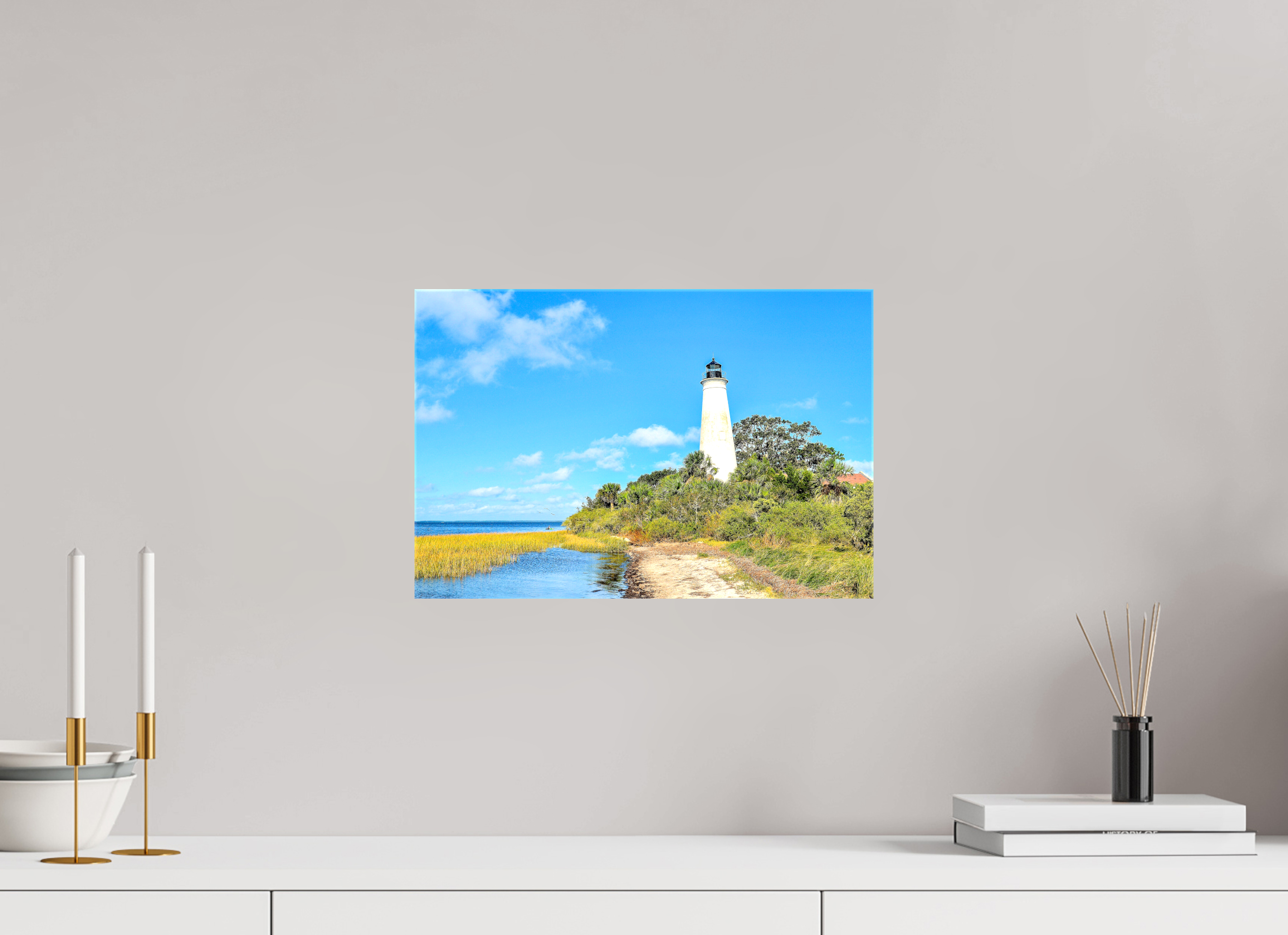 15 x 10″, Glossy Canvas on Stretcher Frame, 1,57" Wrapped St. Marks Lighthouse