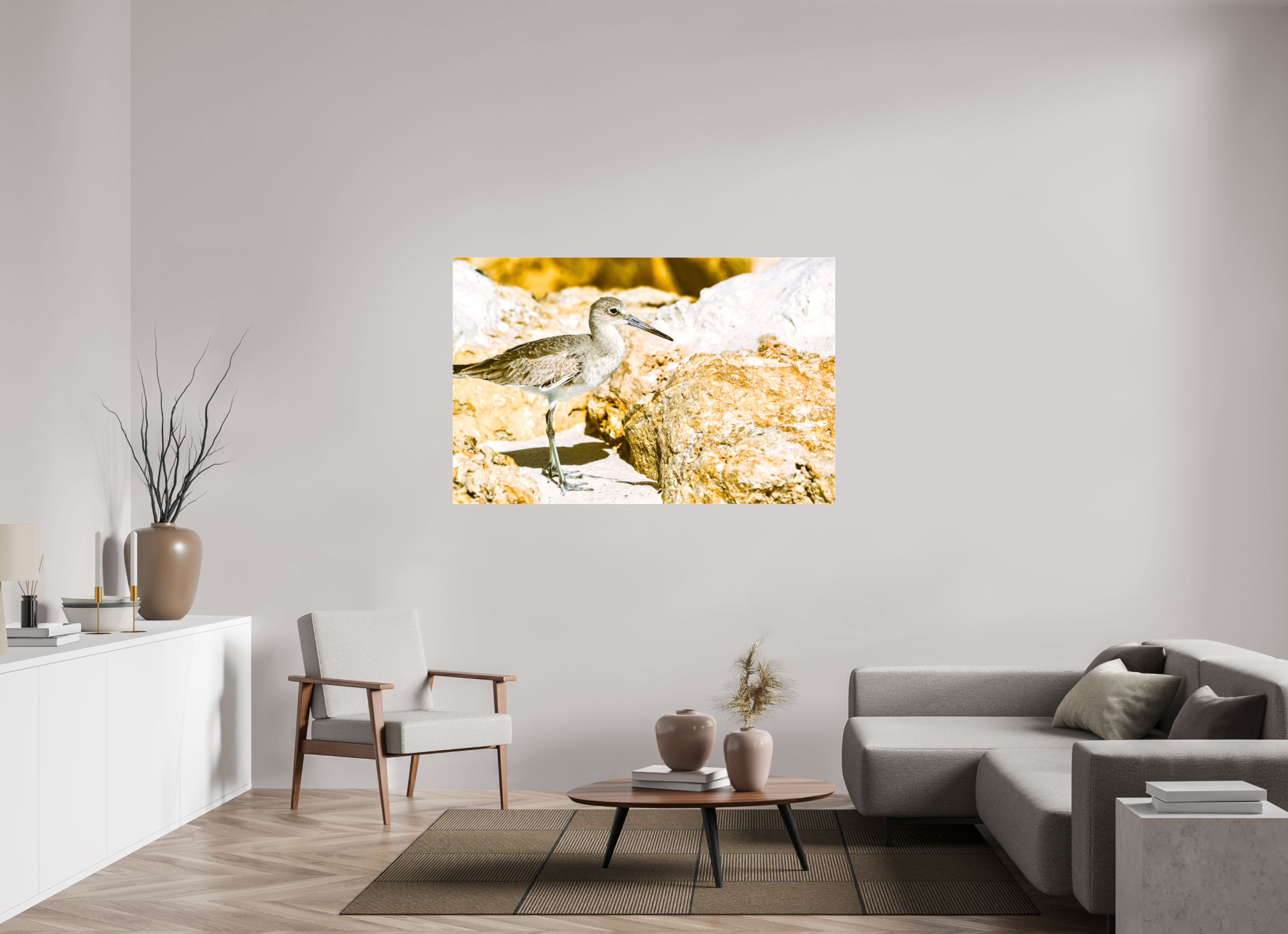 60.7 x 39″, Glossy Canvas on Stretcher Frame, 1,57" Wrapped The Sunny Willet