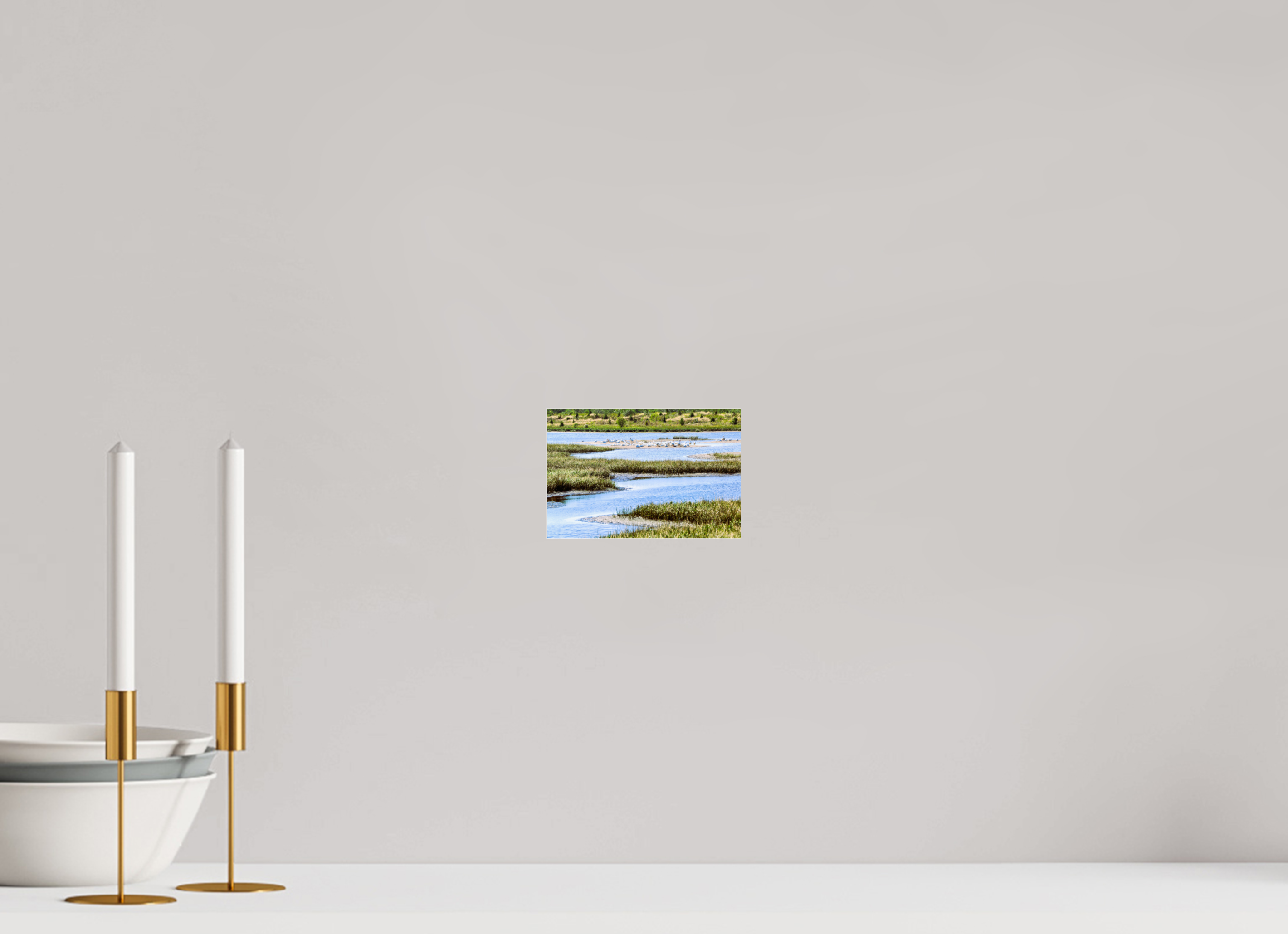 6 x 4″, Metallic Photo Print Under Acrylic Glass Marshland Sanctuary