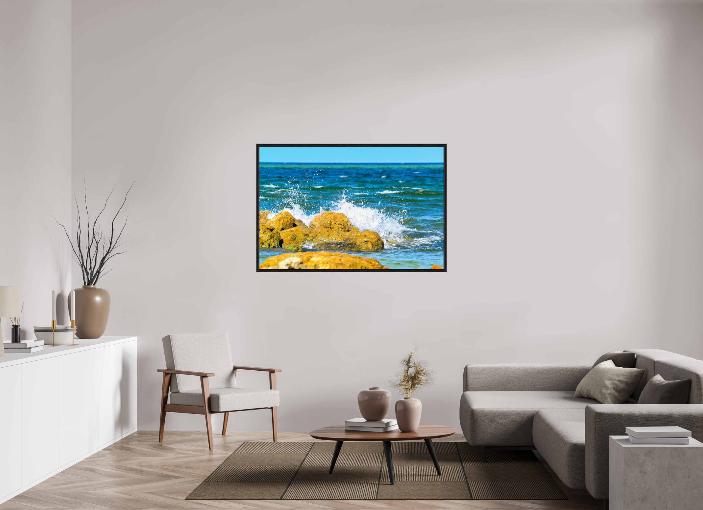 54 x 36″, Floater Frame The Ocean’s Impact