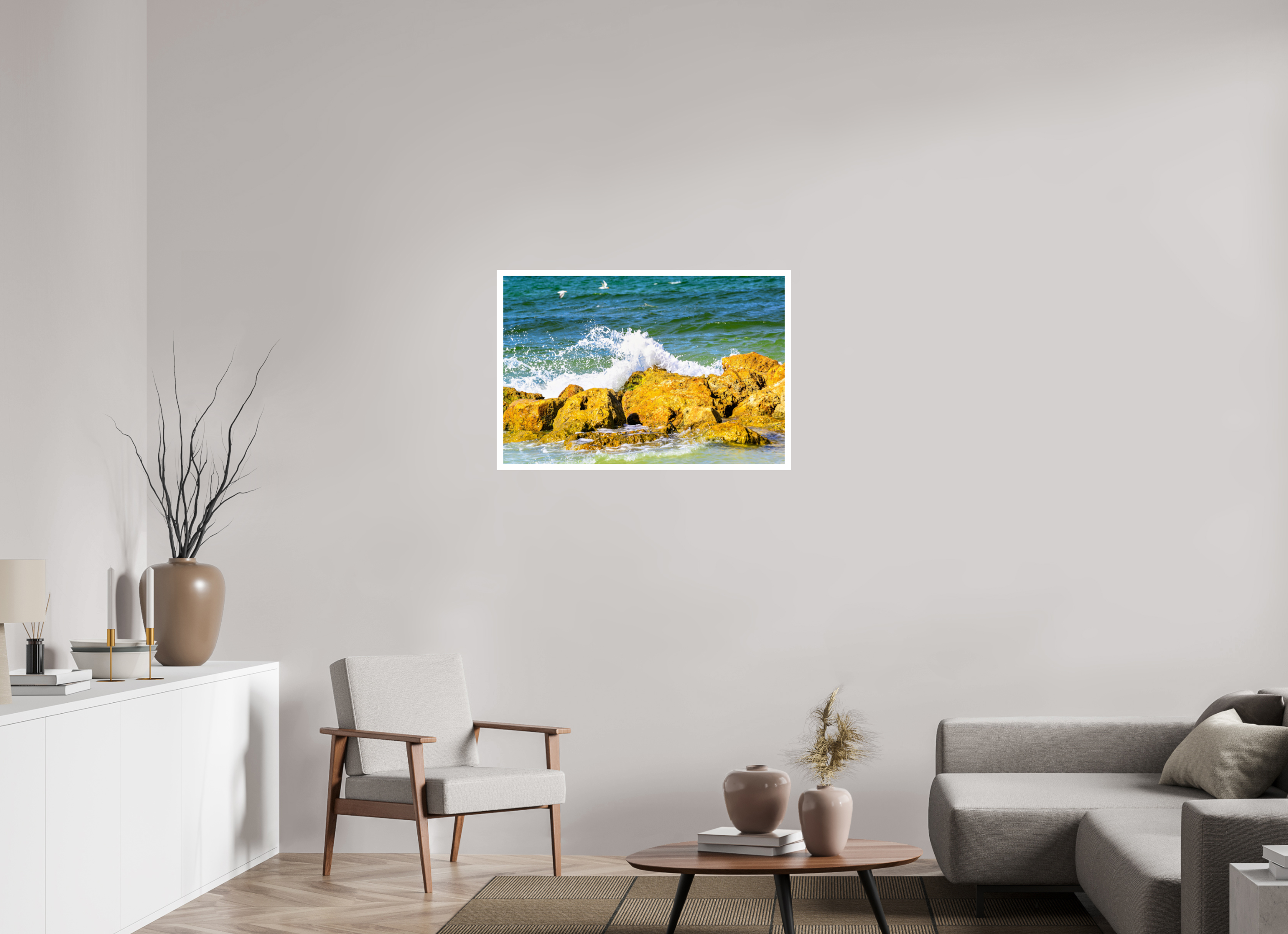 36 x 24″, Hahnemühle FineArt Pearl Print, .79" white border Waves Breaking