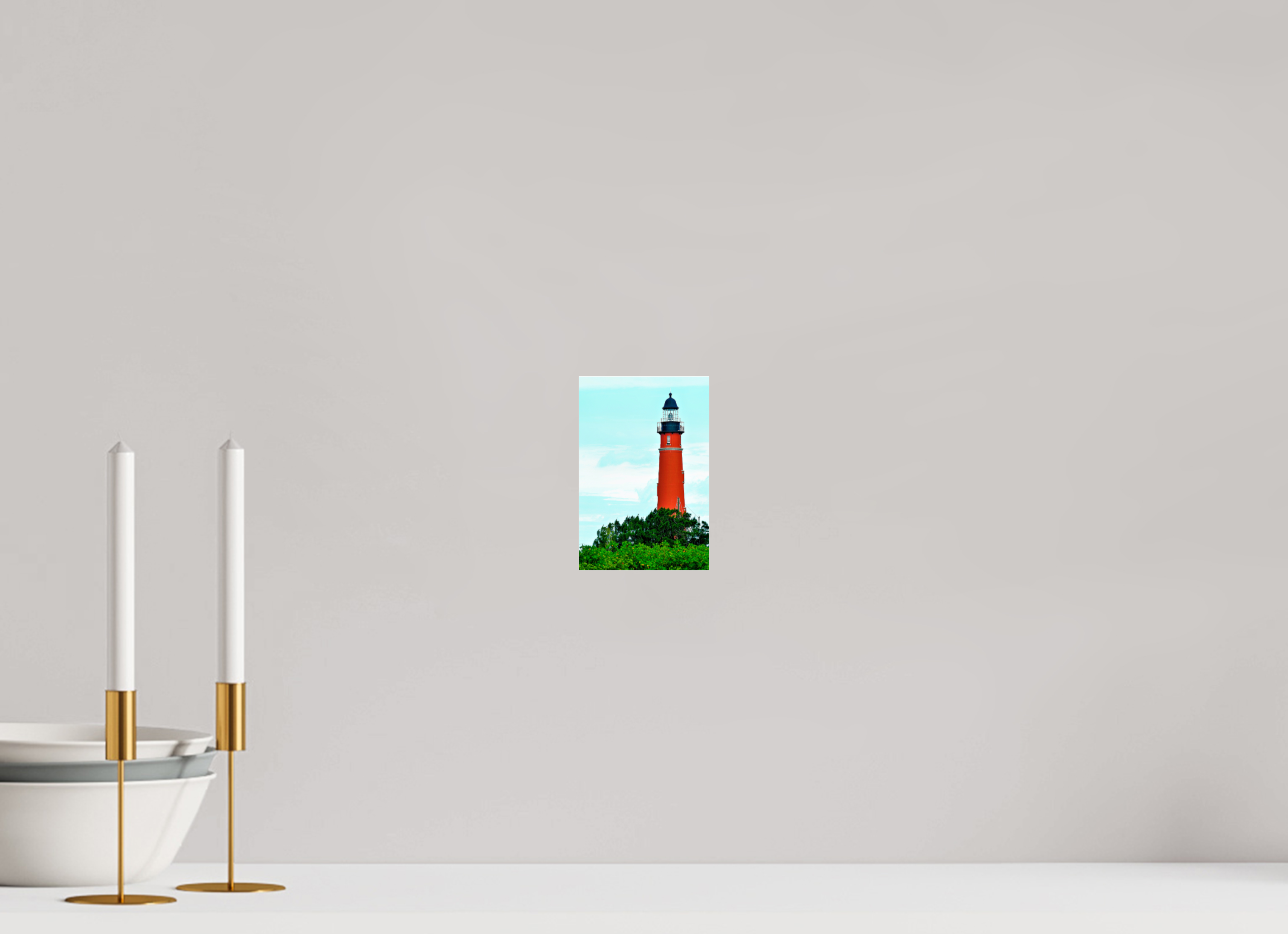 4 x 6″, Metallic Photo Print Under Acrylic Glass Ponce de Leon Inlet Lighthouse