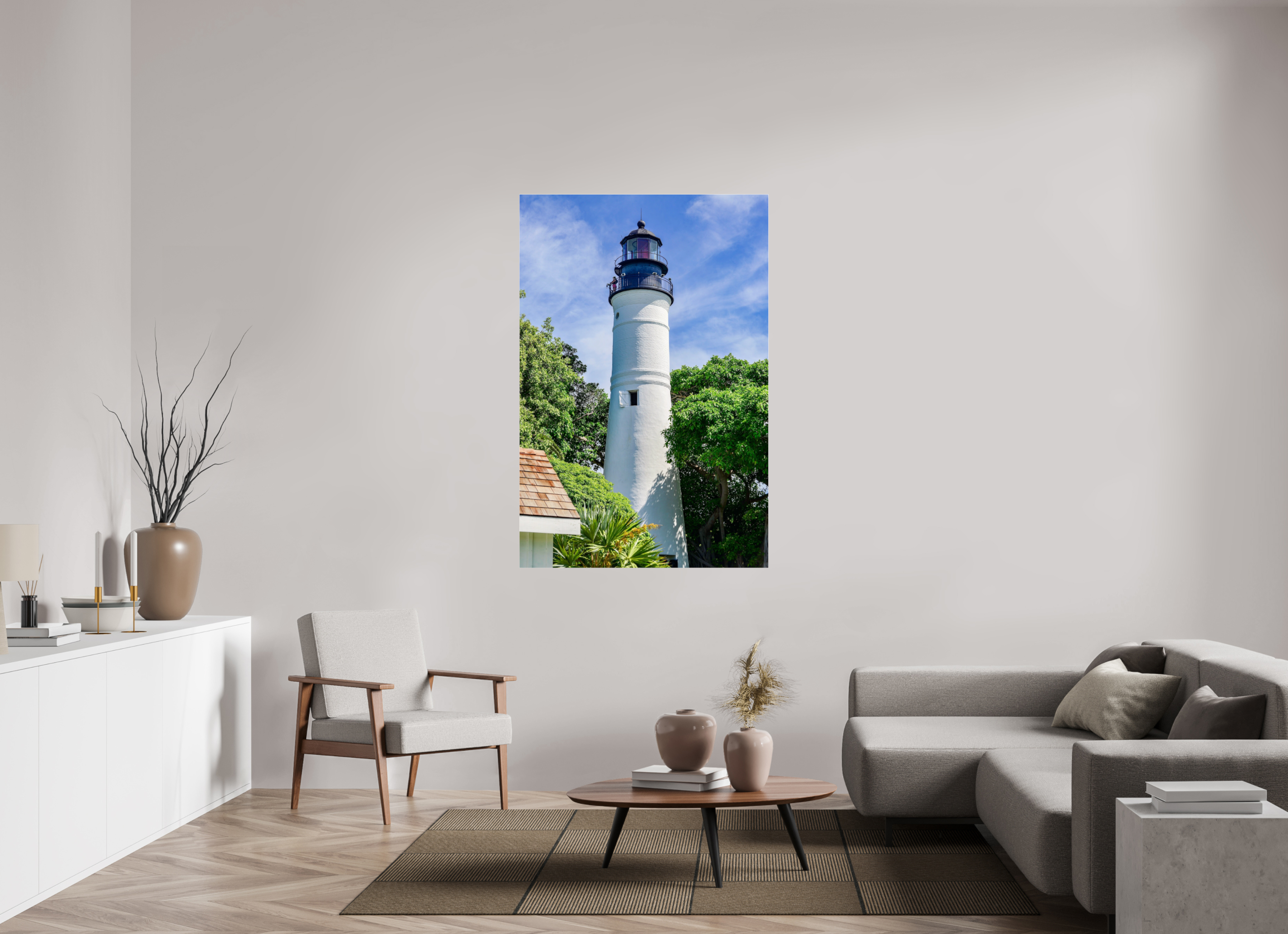 40 x 60″, Metallic Photo Print Under Acrylic Glass The Historic Key West Lighthouse