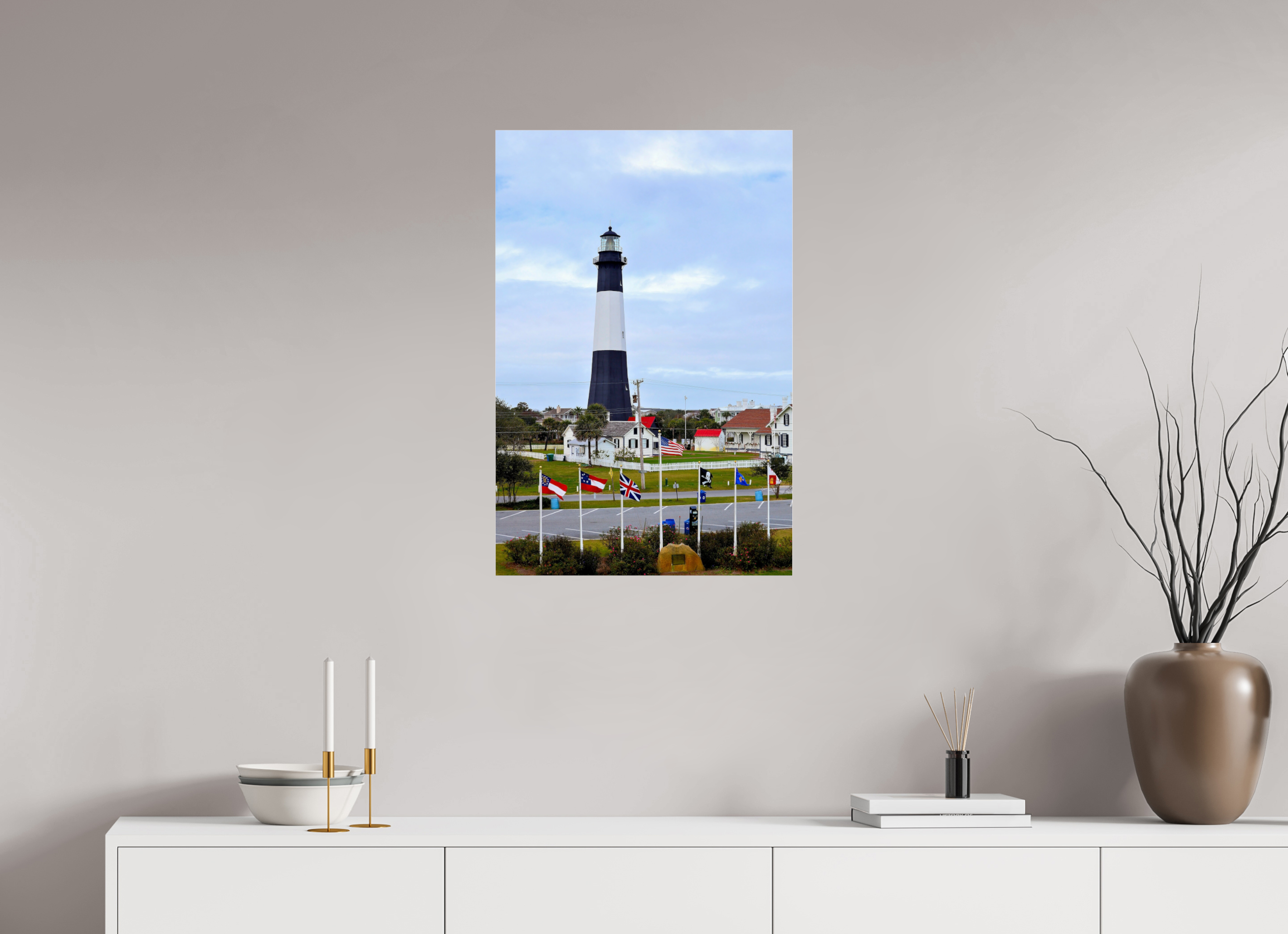 20 x 30″, Photo Print Under Acrylic Glass Heritage at Tybee: The Lighthouse & Grounds