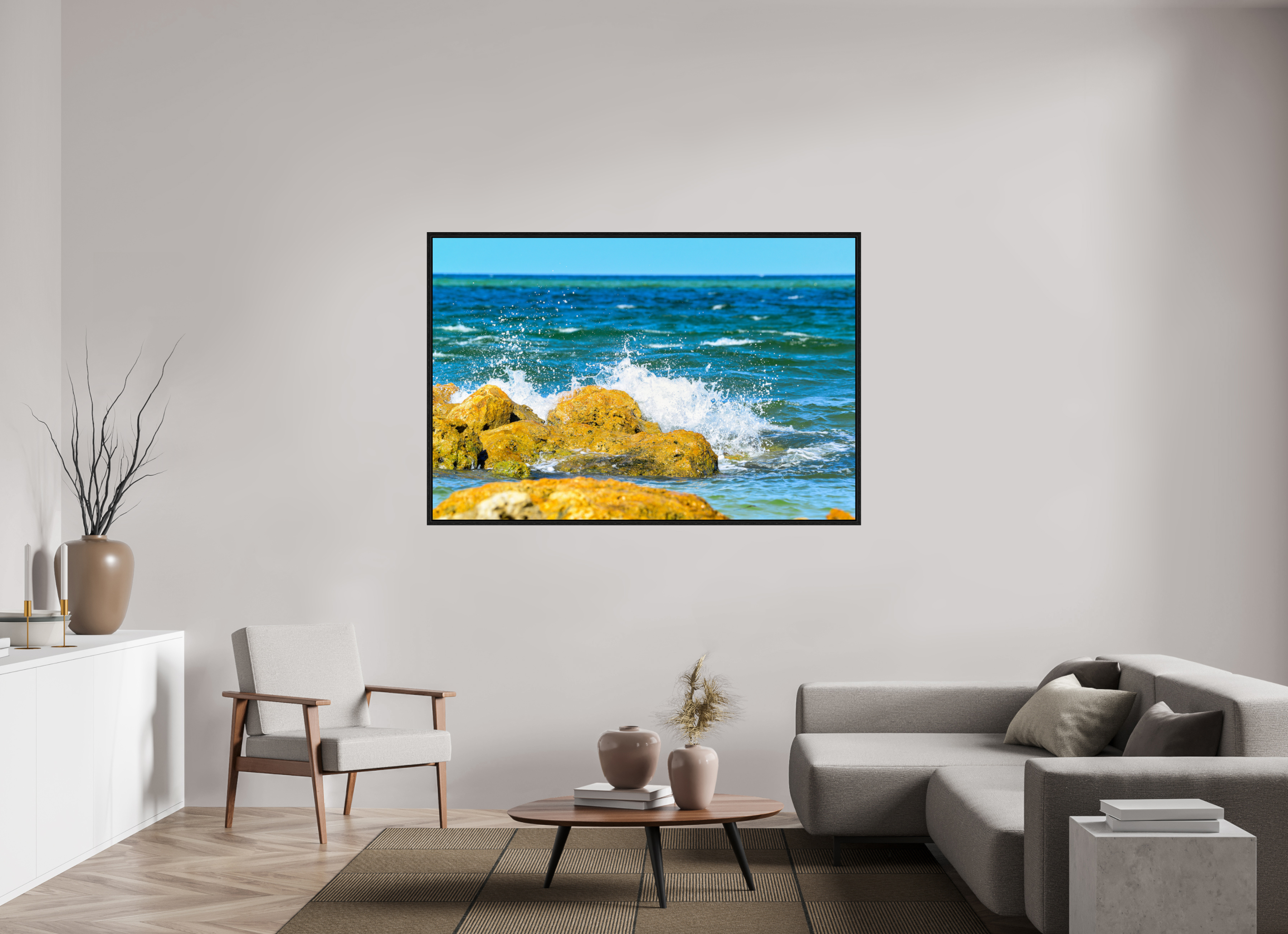 66 x 44″, Floater Frame The Ocean’s Impact