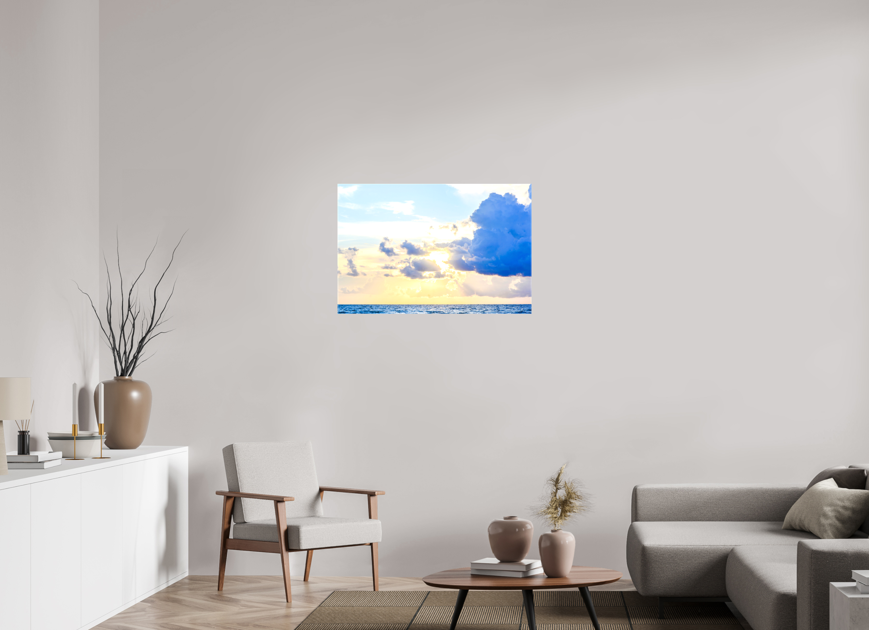36 x 24″, Glossy Canvas on Stretcher Frame, 1,57" Wrapped Breaking Through The Clouds