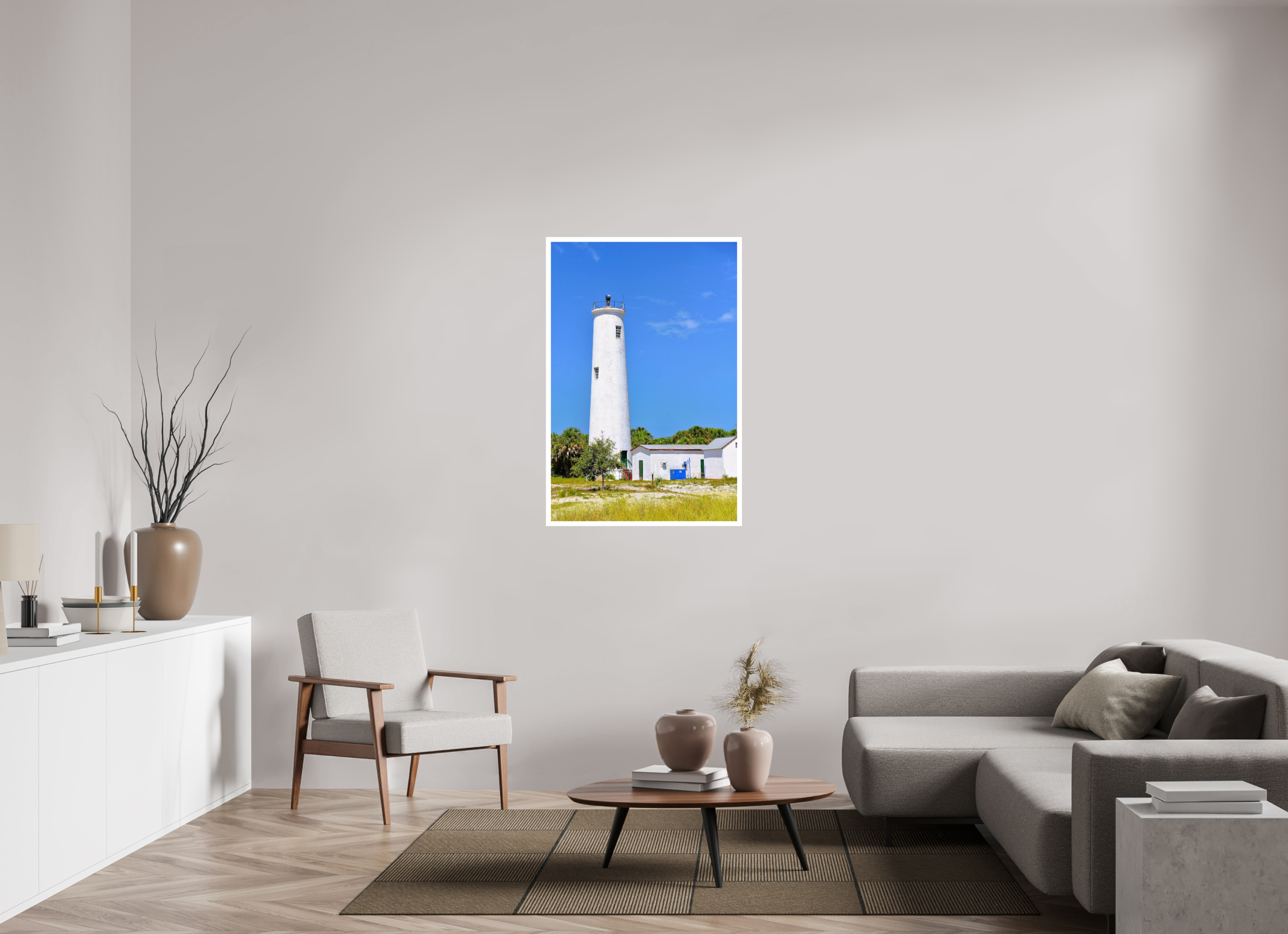 30 x 45″, Hahnemühle FineArt Pearl Print, .79" white border Egmont Key Lighthouse