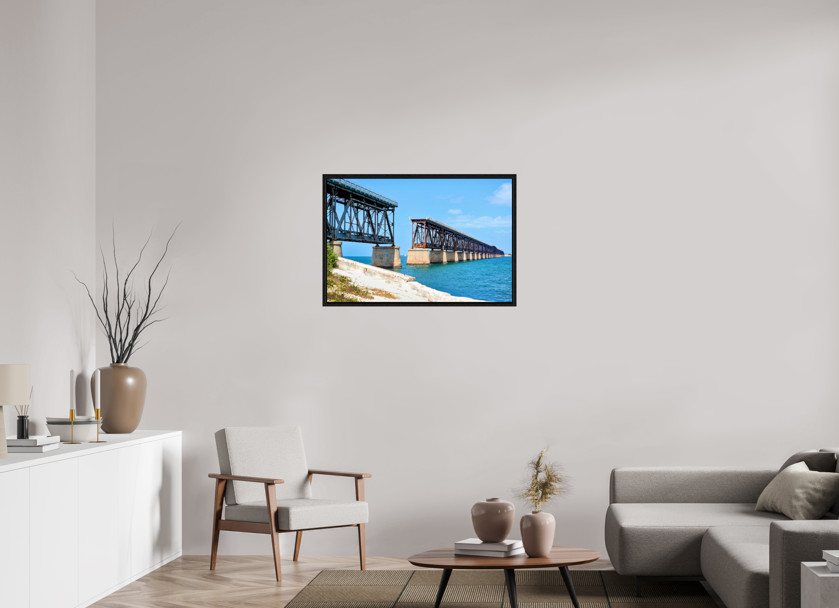 36 x 24″, Floater Frame Old Bahia Honda Bridge