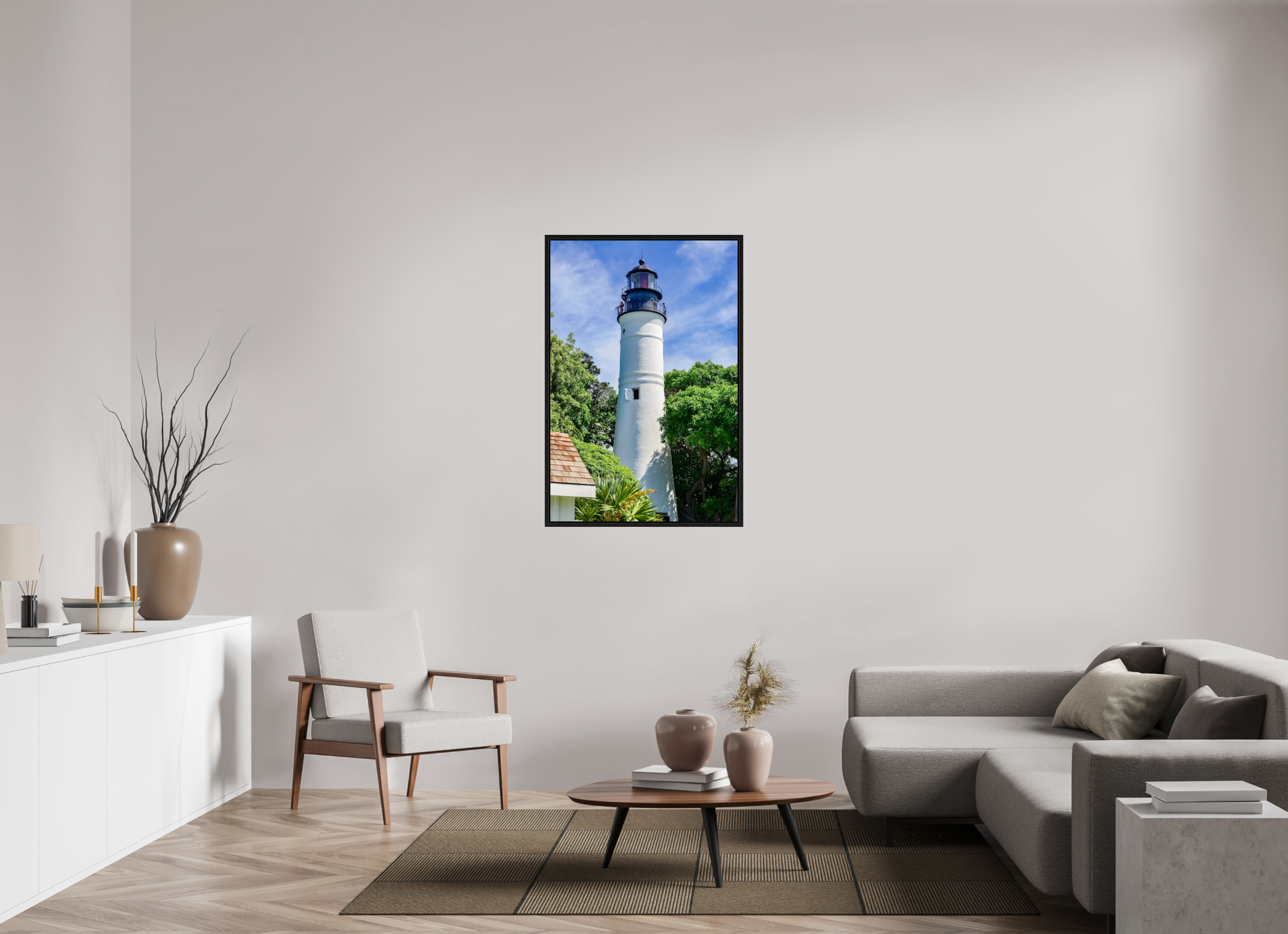 30 x 45″, Floater Frame The Historic Key West Lighthouse