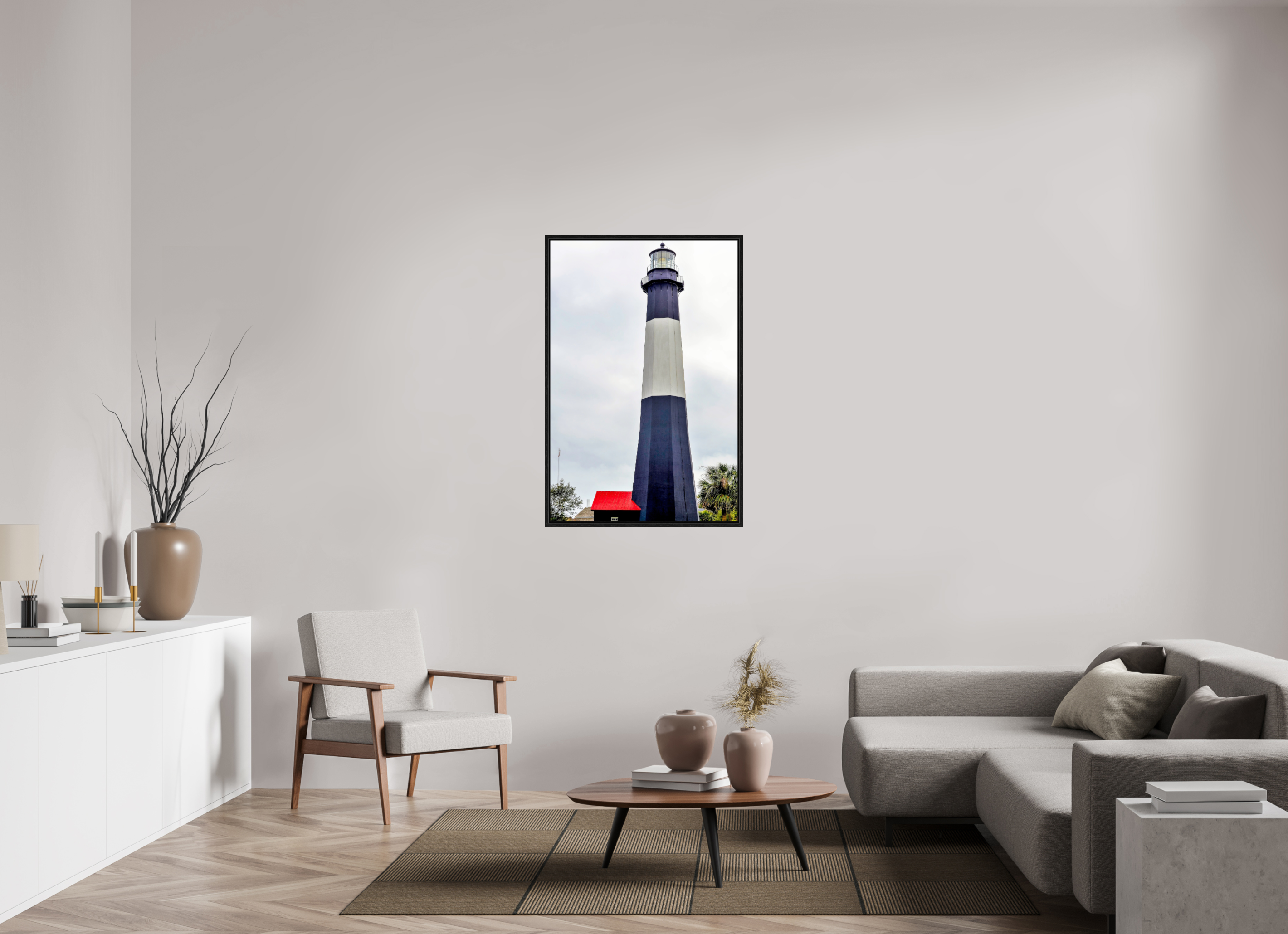 30 x 45″, Floater Frame Tybee Island Light Station