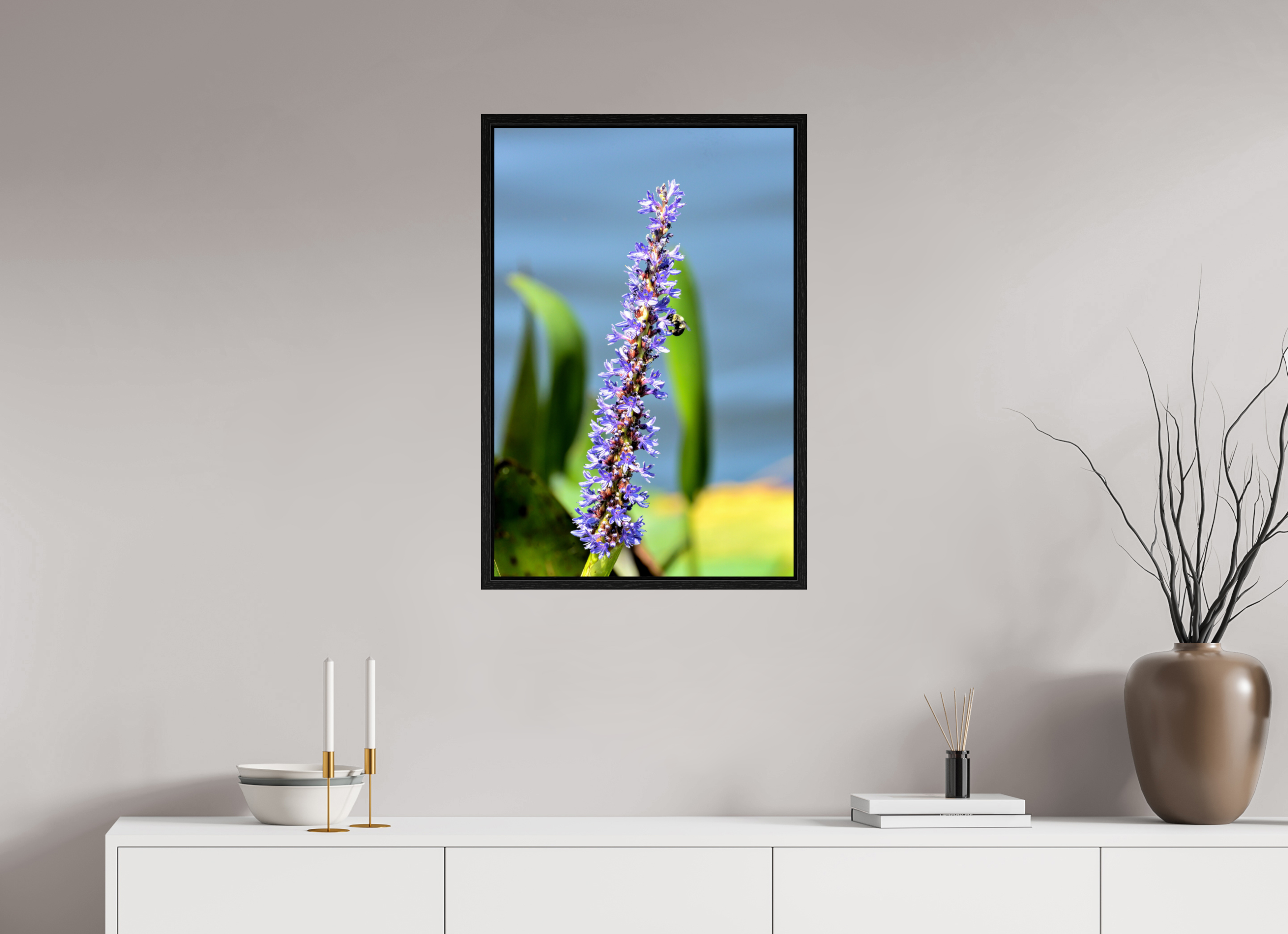 20 x 30″, Floater Frame Bloom & Buzz