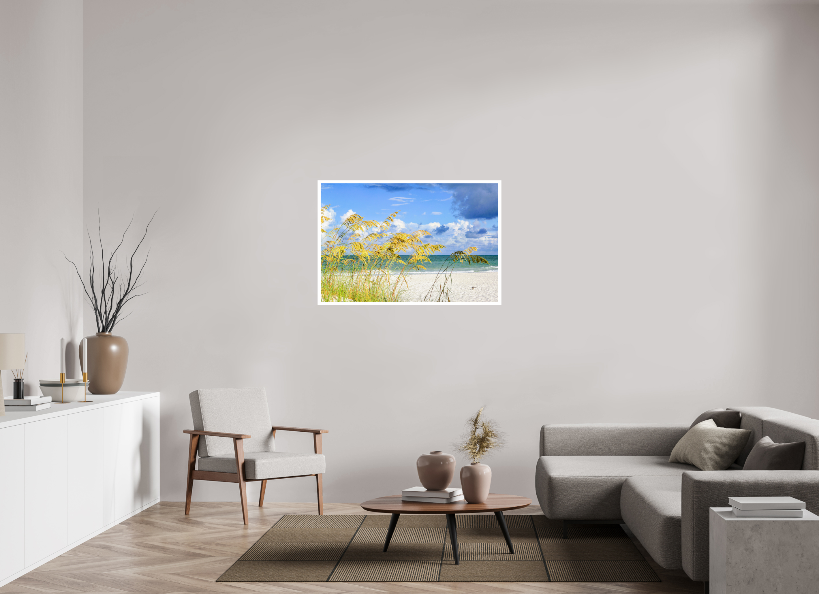 45 x 30″, Hahnemühle FineArt Pearl Print, .79" white border Golden Sea Oats