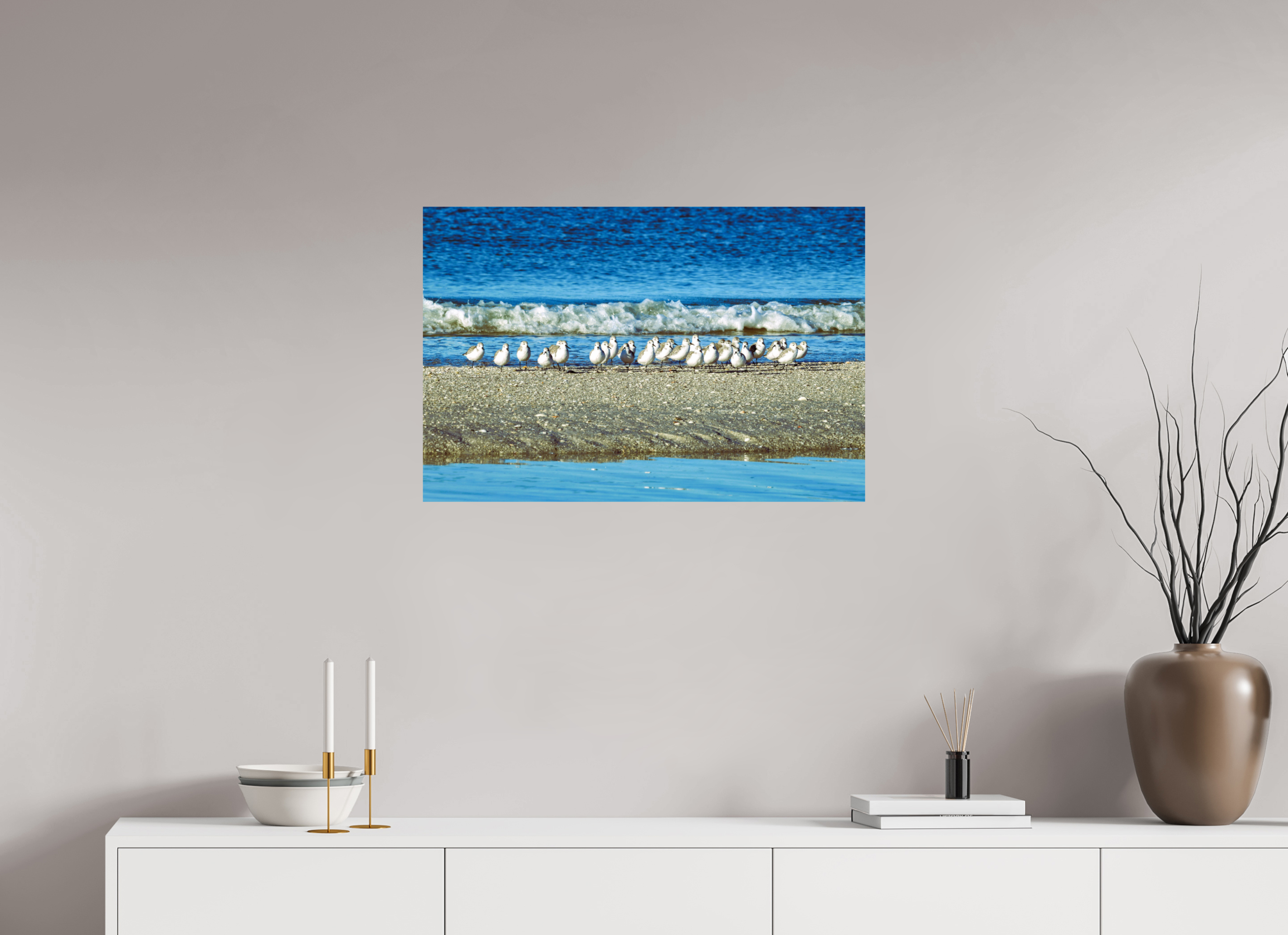 30 x 20″, Photo Print On Fuji Crystal DP II Sanderlings on Standby