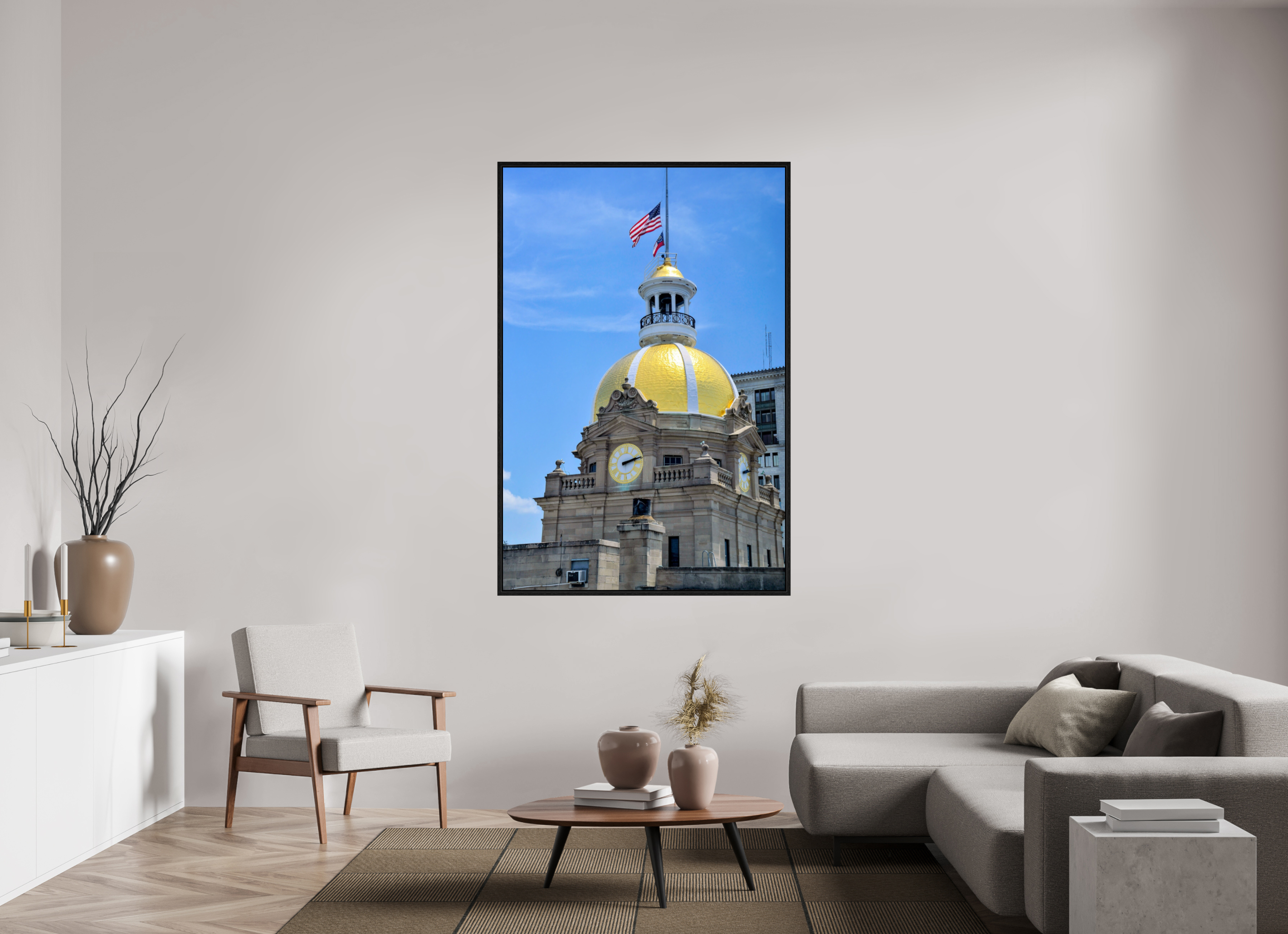 44 x 66″, Floater Frame The Gilded Heart of Savannah