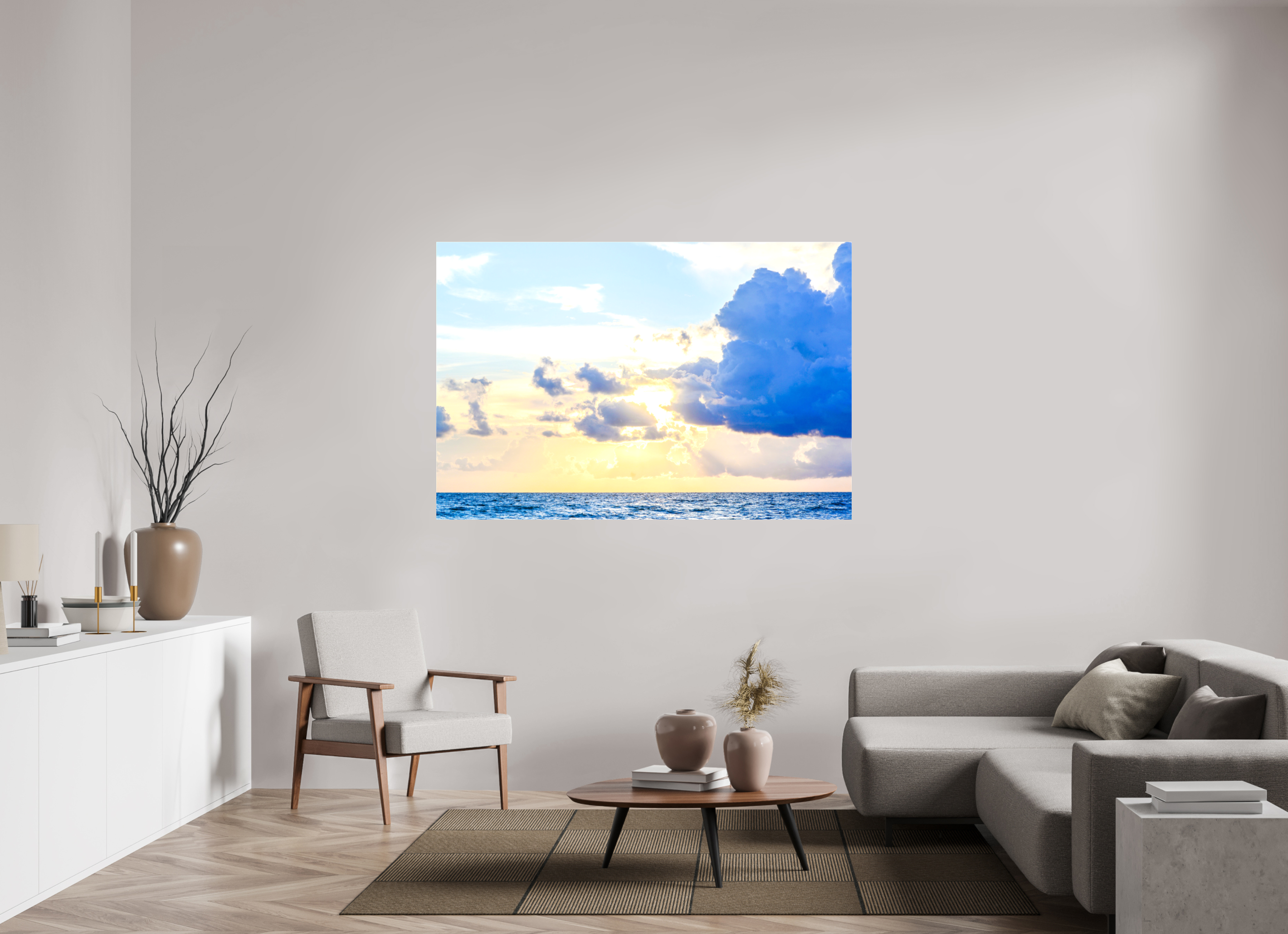 66 x 44″, Glossy Canvas on Stretcher Frame, 1,57" Wrapped Breaking Through The Clouds