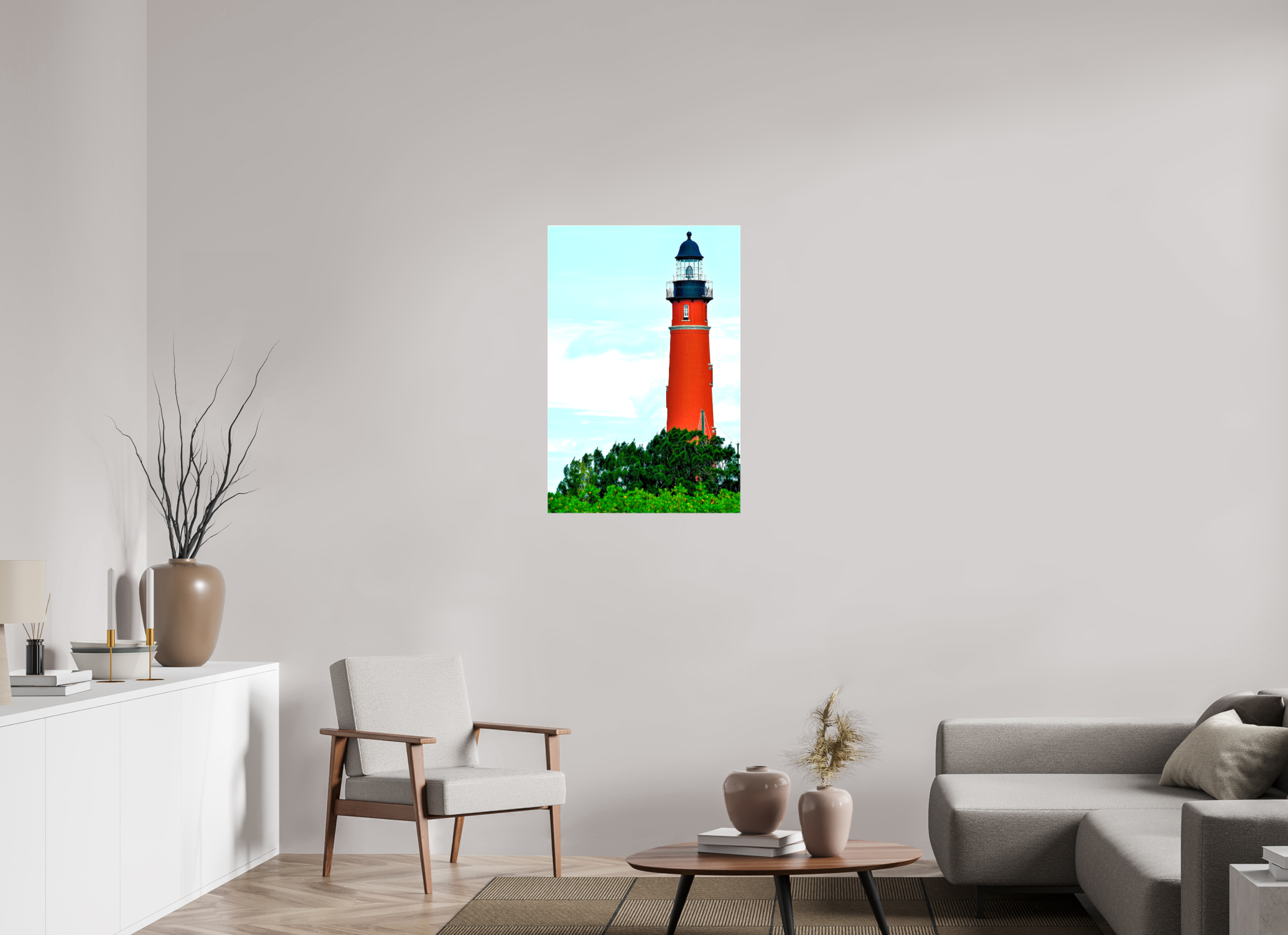 24 x 36″, Glossy Canvas on Stretcher Frame, 1,57" Wrapped Ponce de Leon Inlet Lighthouse