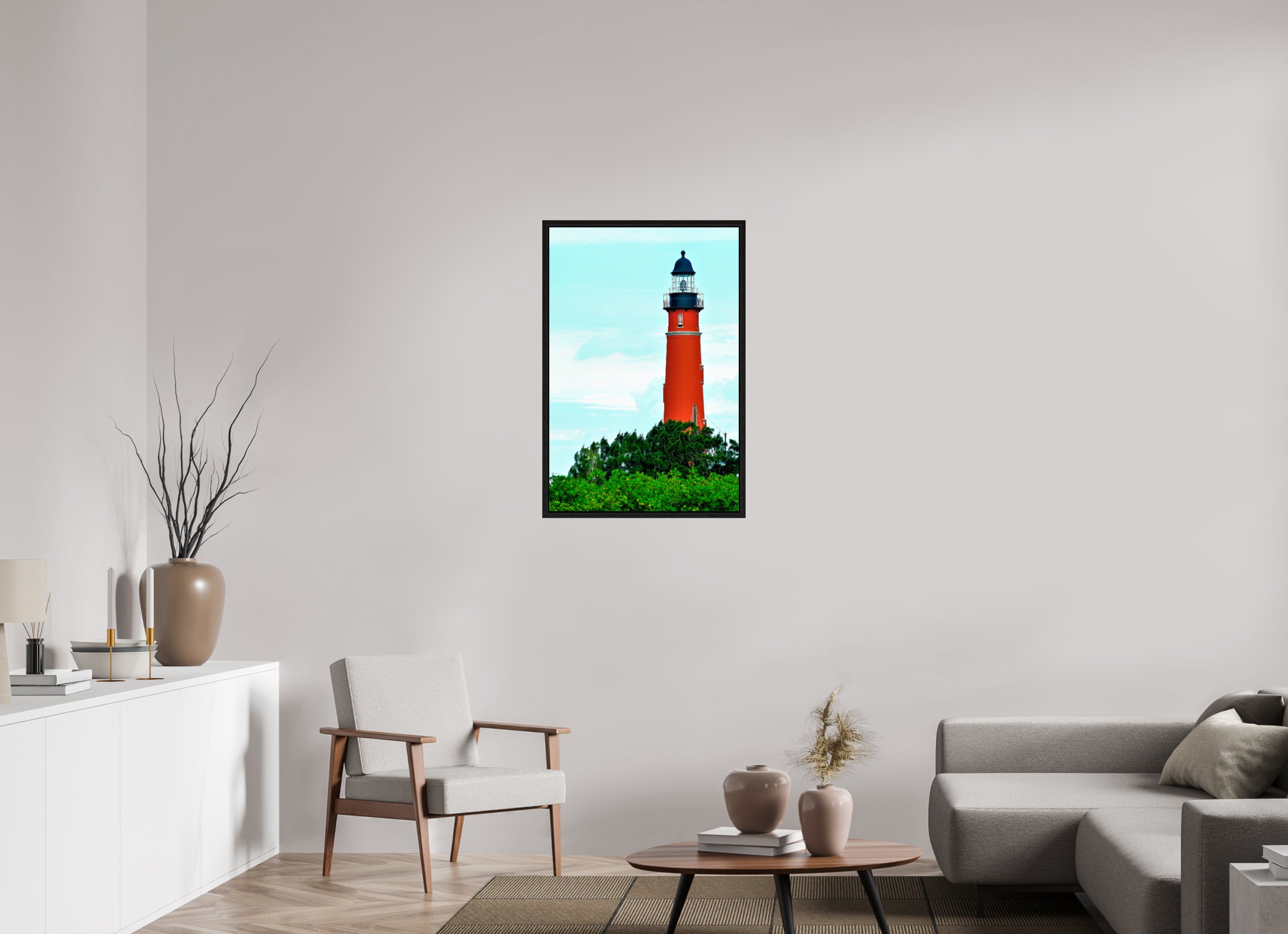 24 x 36″, Floater Frame Ponce de Leon Inlet Lighthouse