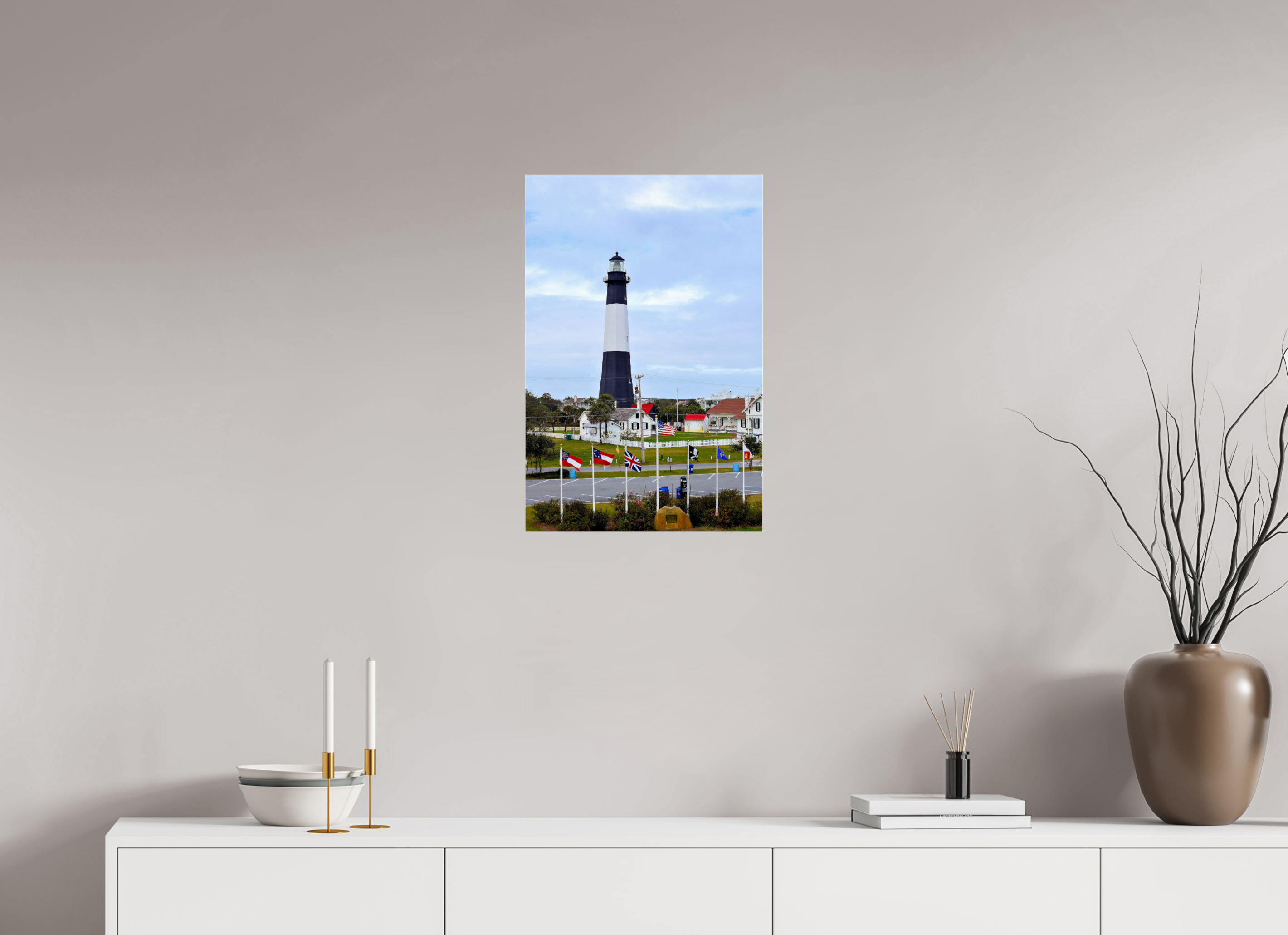 16 x 24″, Photo Print Under Acrylic Glass Heritage at Tybee: The Lighthouse & Grounds