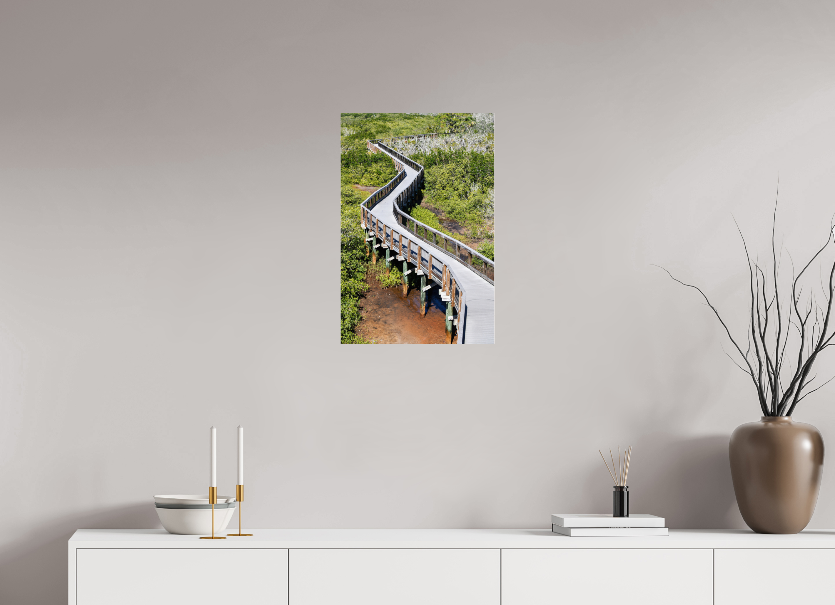 16 x 24″, Metallic Photo Print Under Acrylic Glass The Winding Way