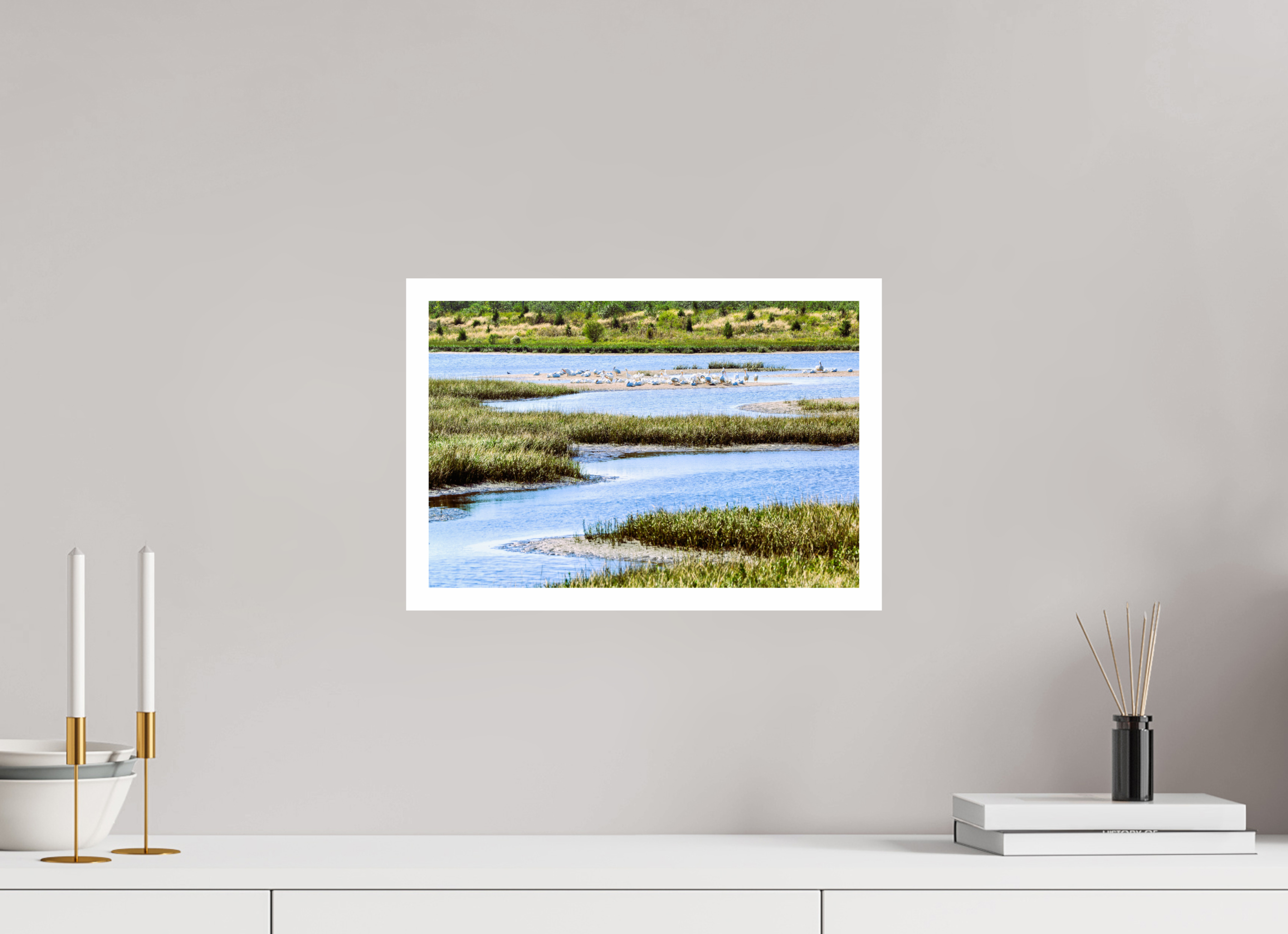 15 x 10″, Hahnemühle FineArt Pearl Print, .79" white border Marshland Sanctuary