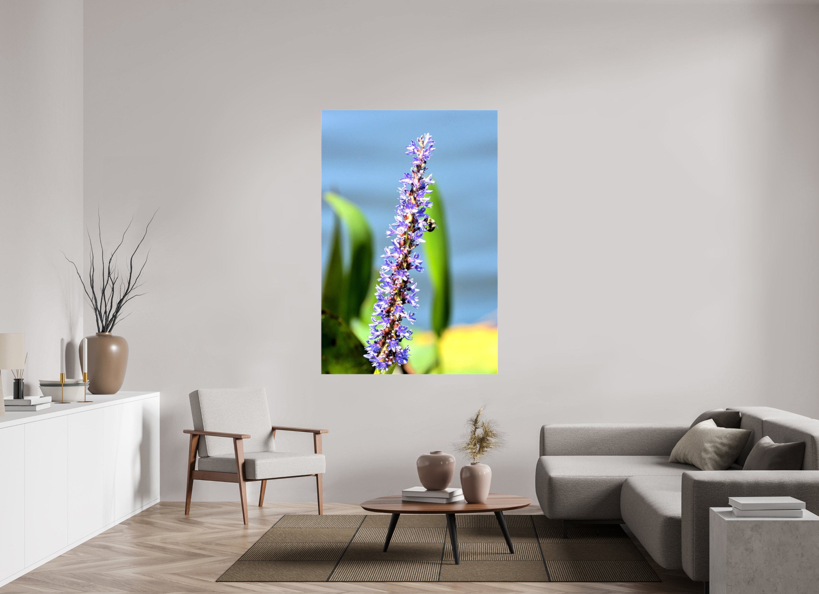44 x 66″, Glossy Canvas on Stretcher Frame, 1,57" Wrapped Bloom & Buzz