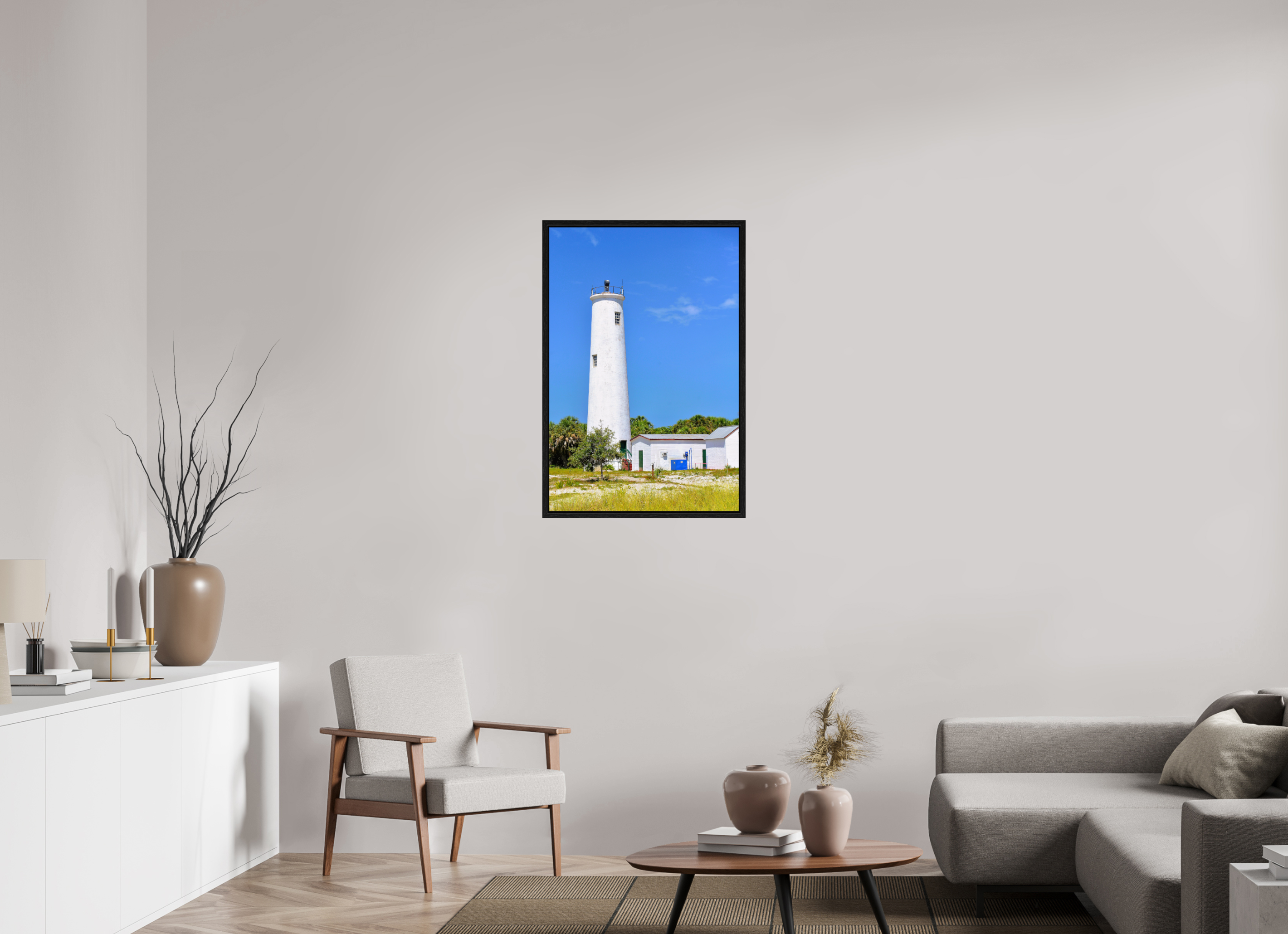 24 x 36″, Floater Frame Egmont Key Lighthouse