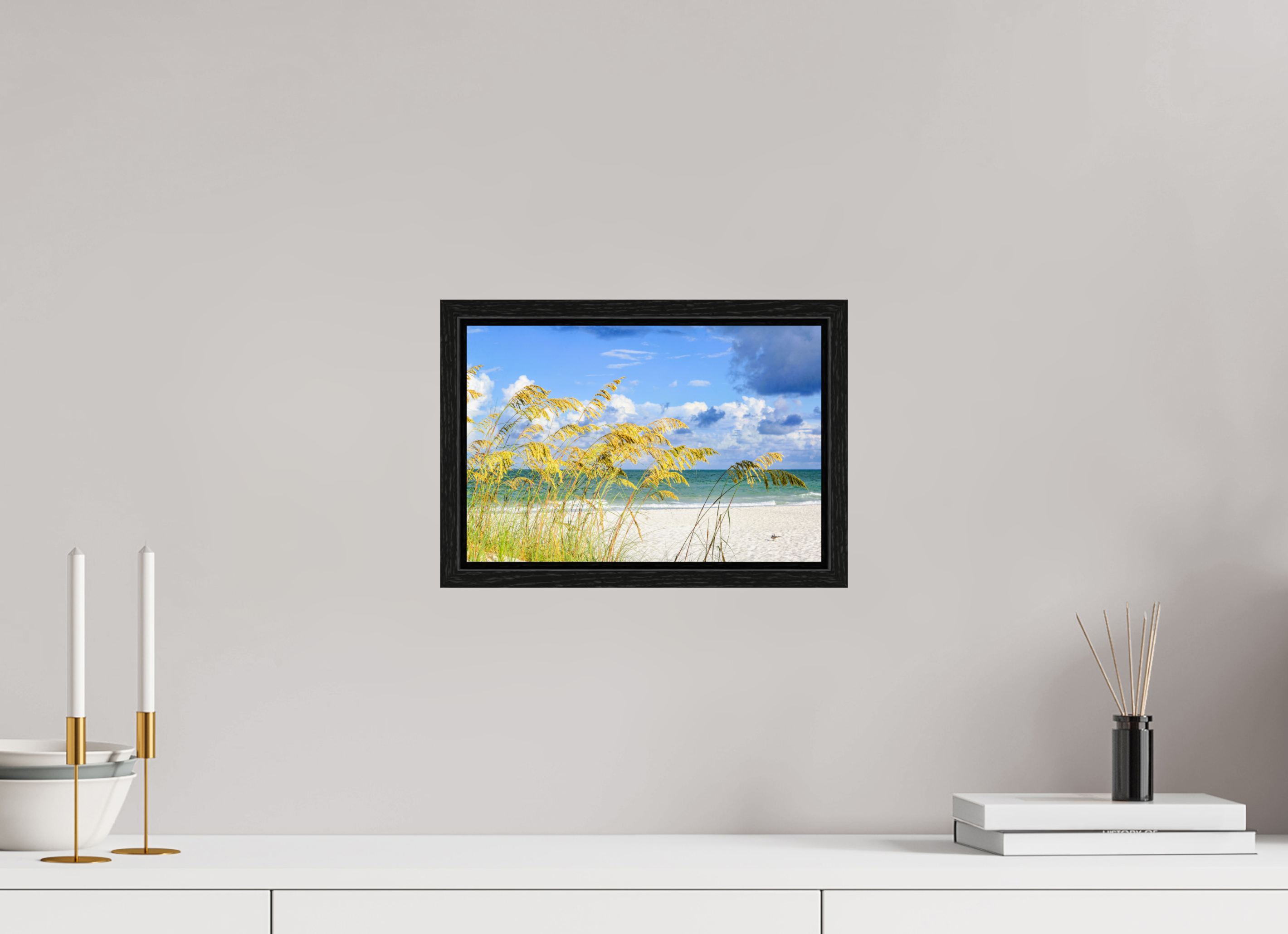 12 x 8″, Floater Frame Golden Sea Oats