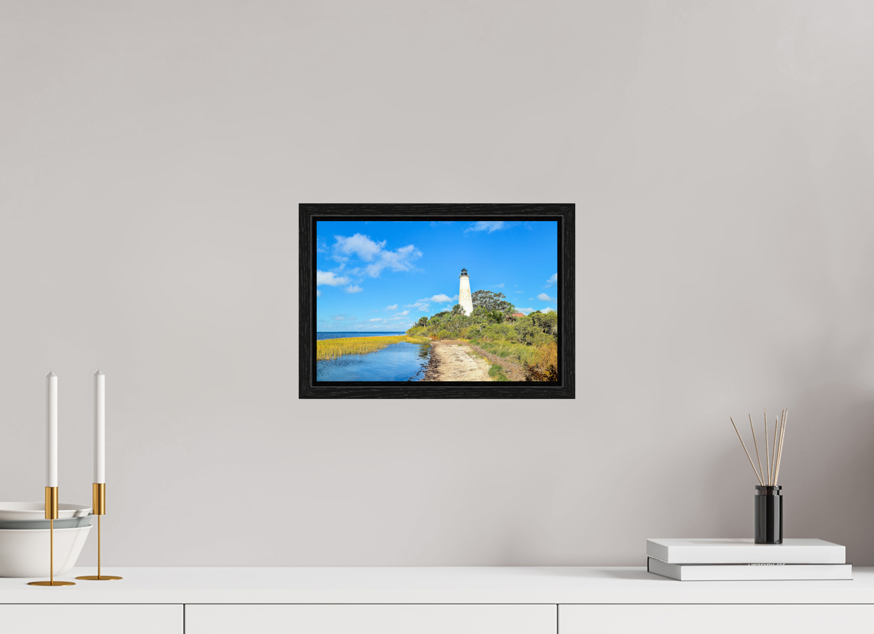 12 x 8″, Floater Frame St. Marks Lighthouse