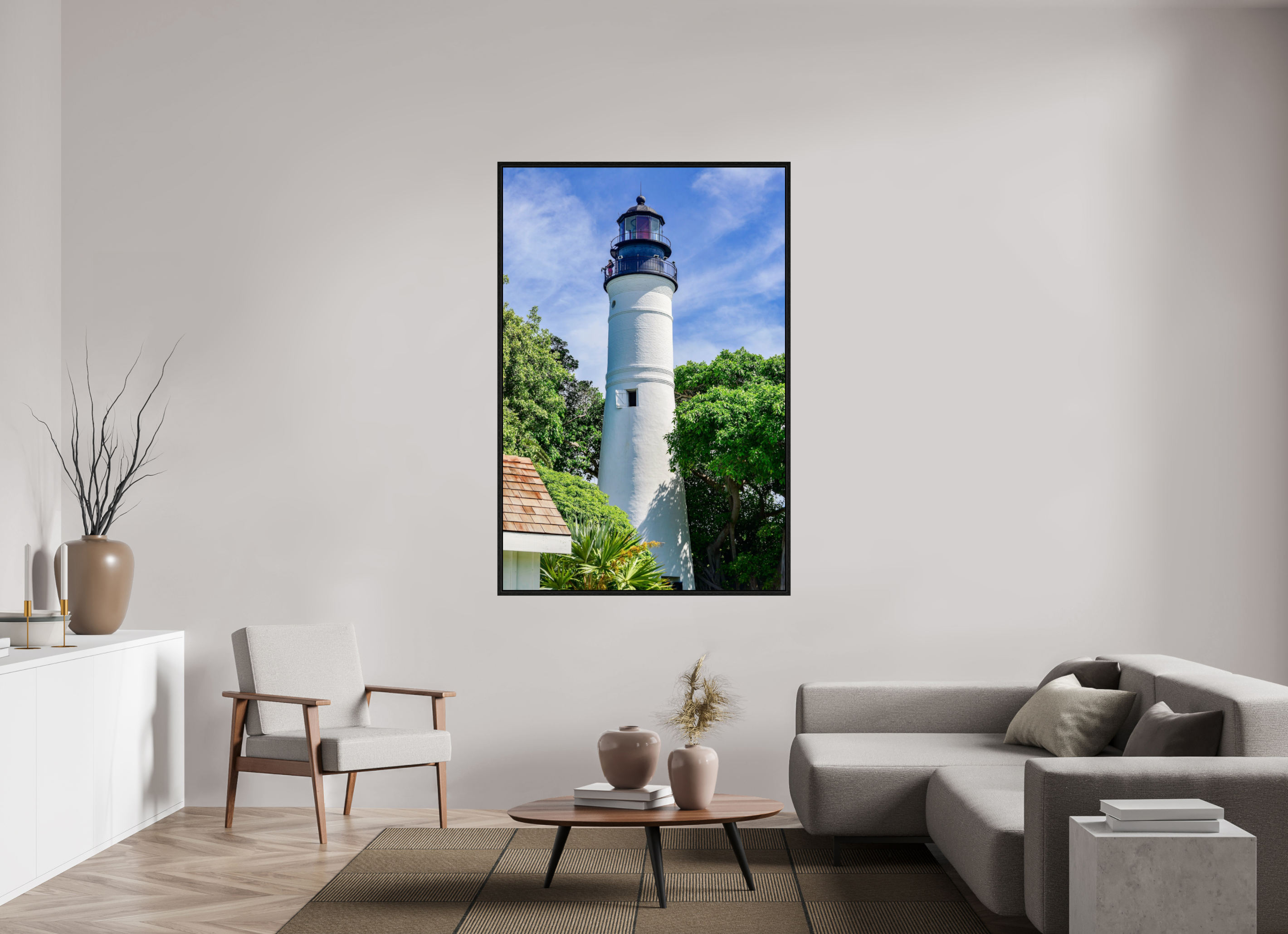 44 x 66″, Floater Frame The Historic Key West Lighthouse