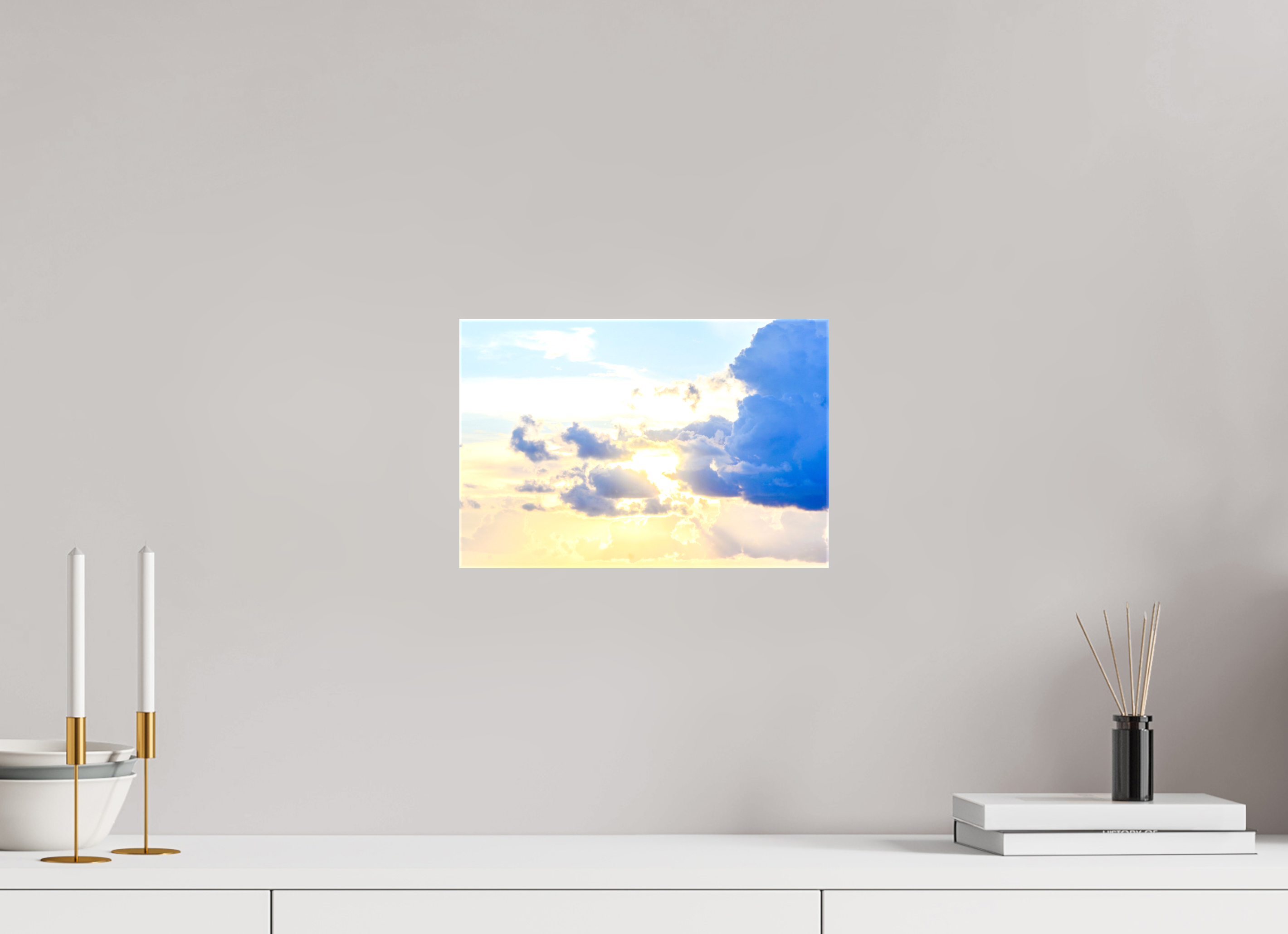 12 x 8″, Glossy Canvas on Stretcher Frame, 1,57" Wrapped Breaking Through The Clouds