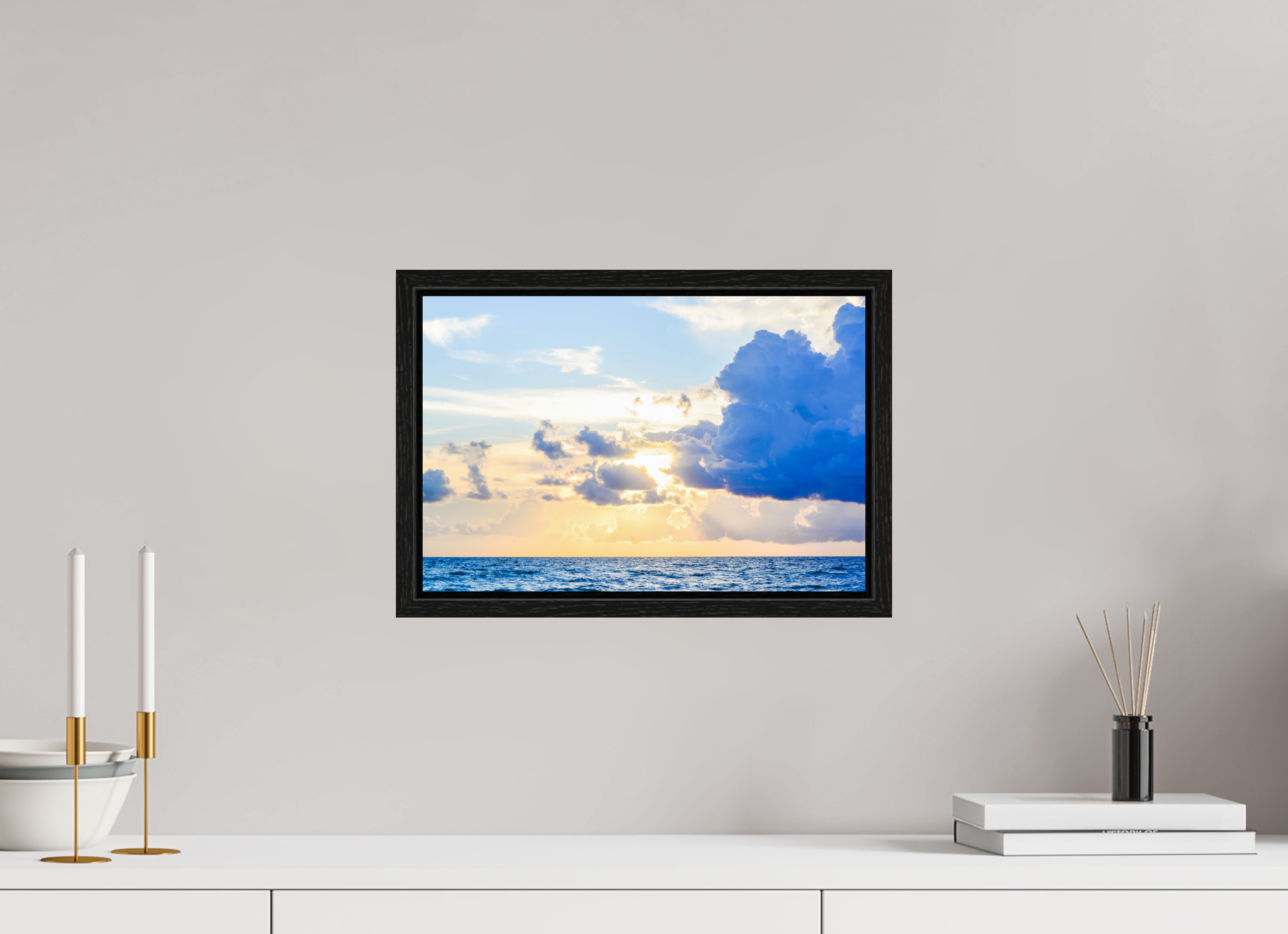 15 x 10″, Floater Frame Breaking Through The Clouds