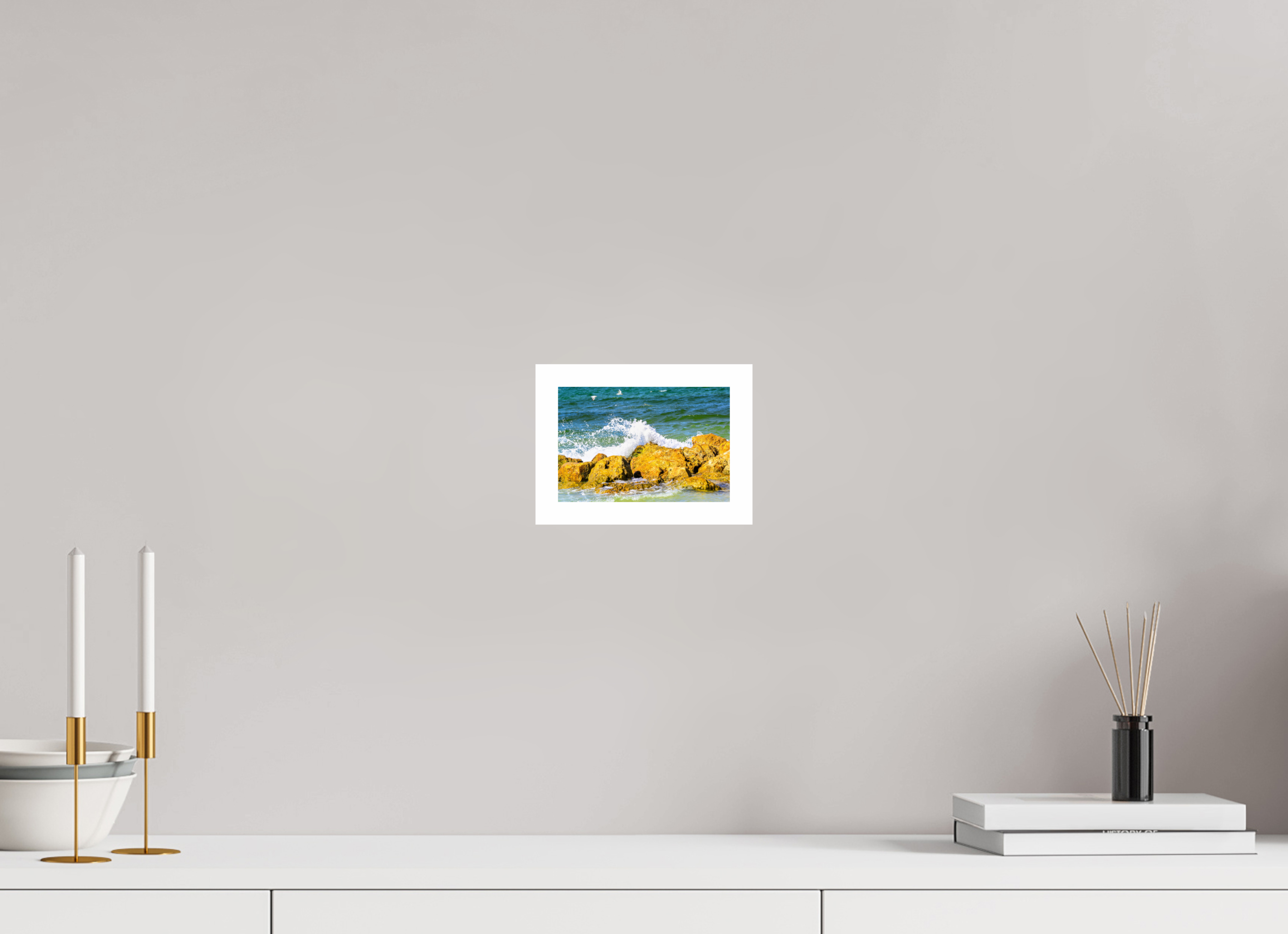 6 x 4″, Hahnemühle FineArt Pearl Print, .79" white border Waves Breaking