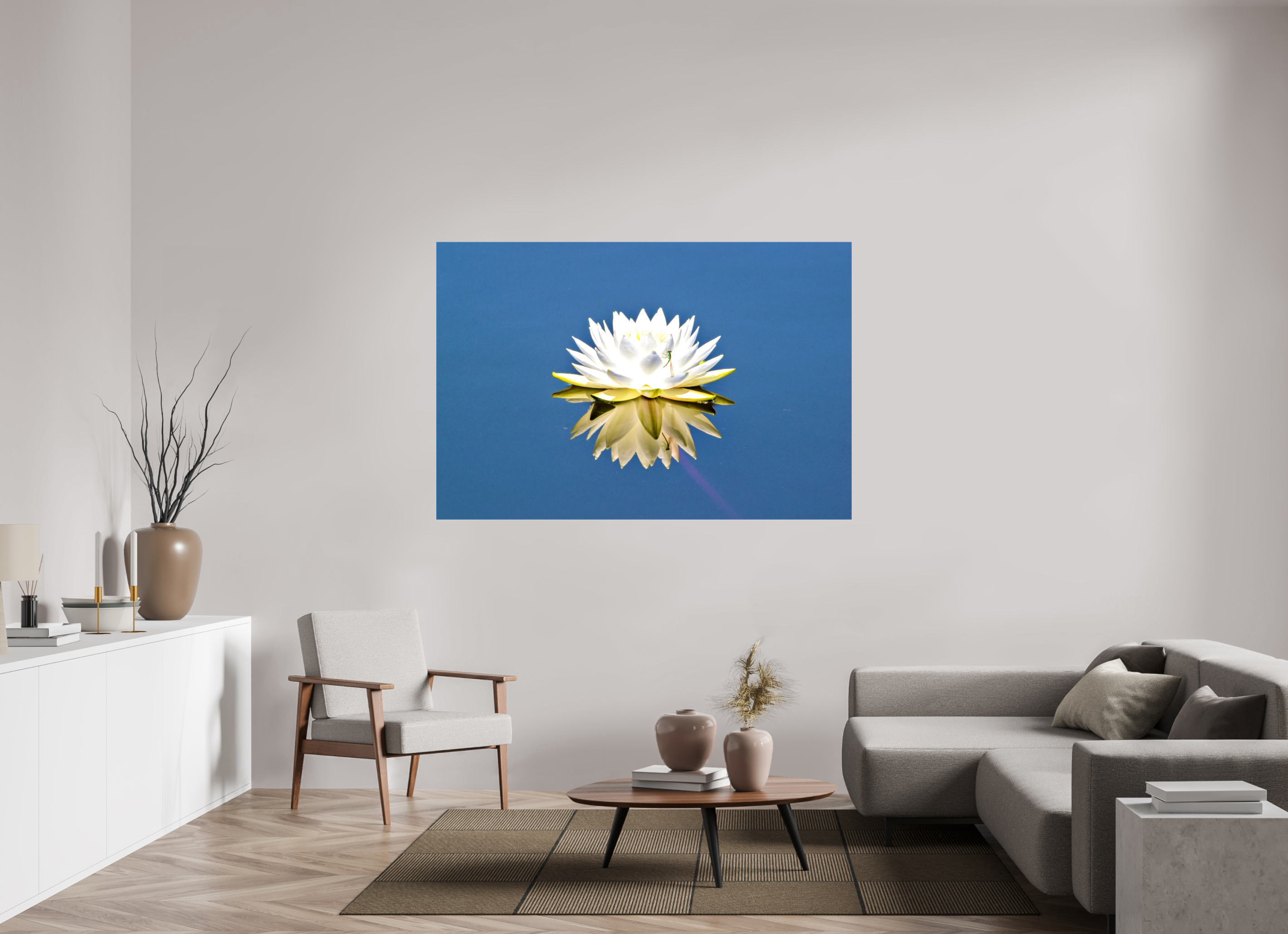 66 x 44″, Glossy Canvas on Stretcher Frame, 1,57" Wrapped Floating Grace