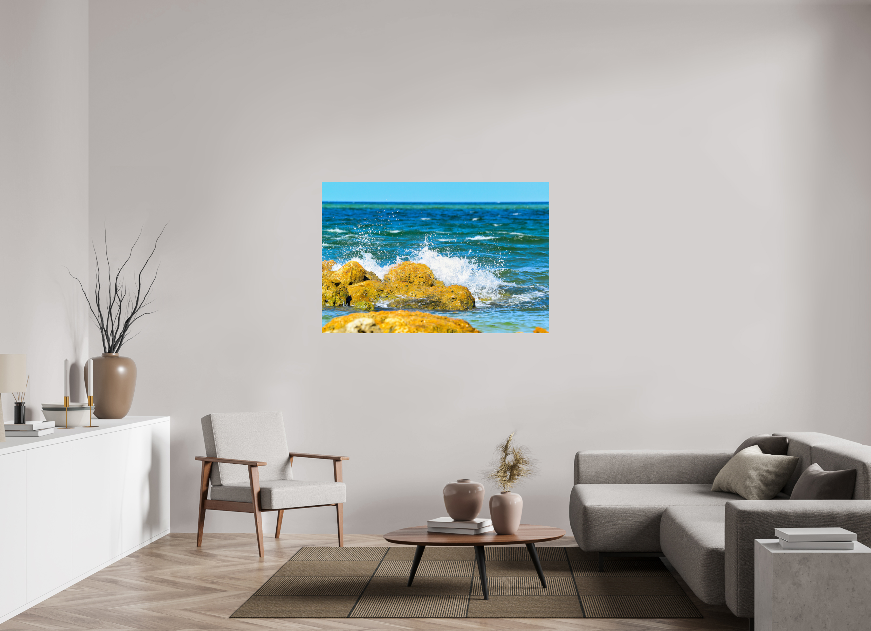 54 x 36″, Photo Print Under Acrylic Glass The Ocean’s Impact