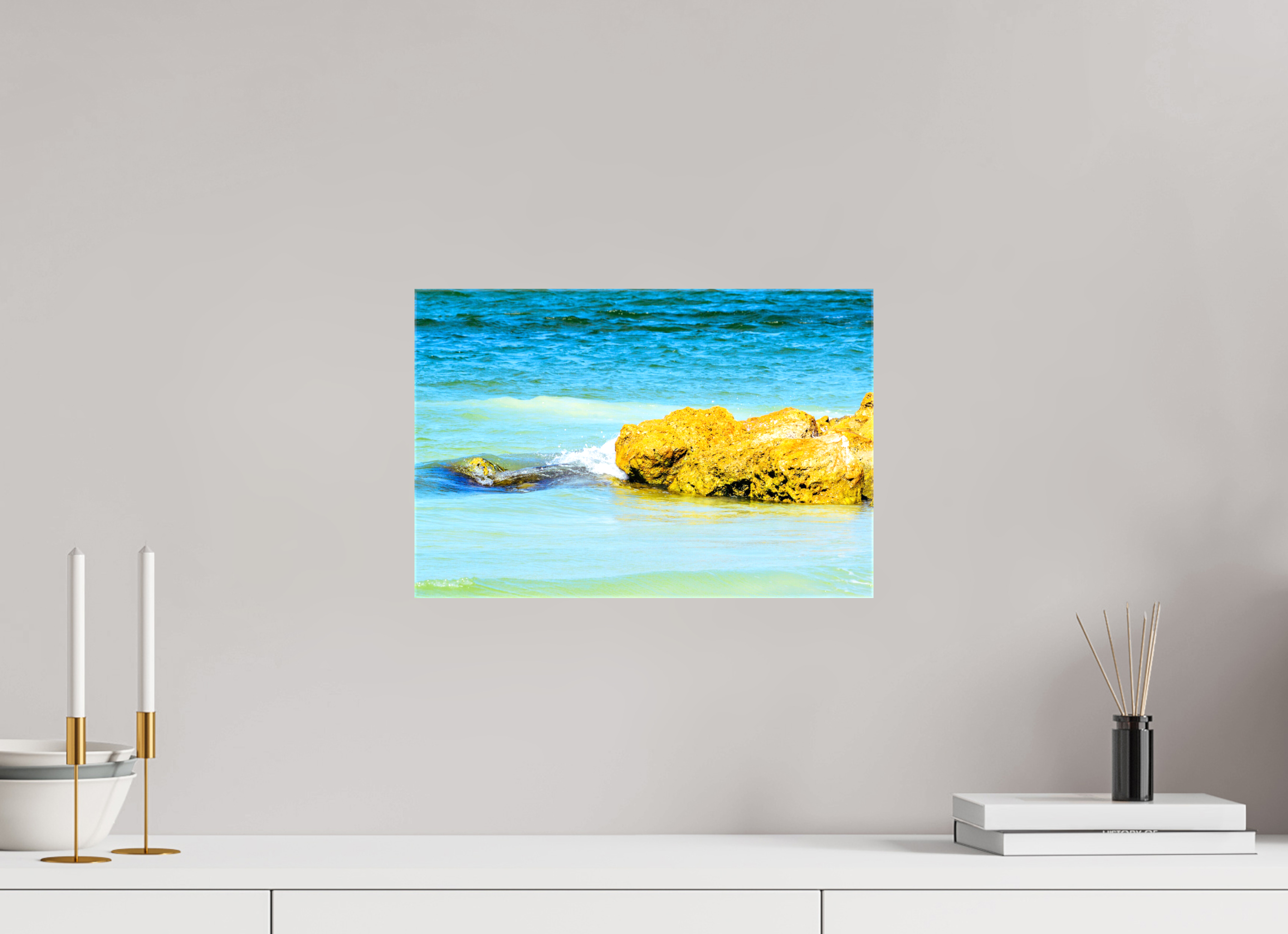15 x 10″, Glossy Canvas on Stretcher Frame, 1,57" Wrapped Calm Waters