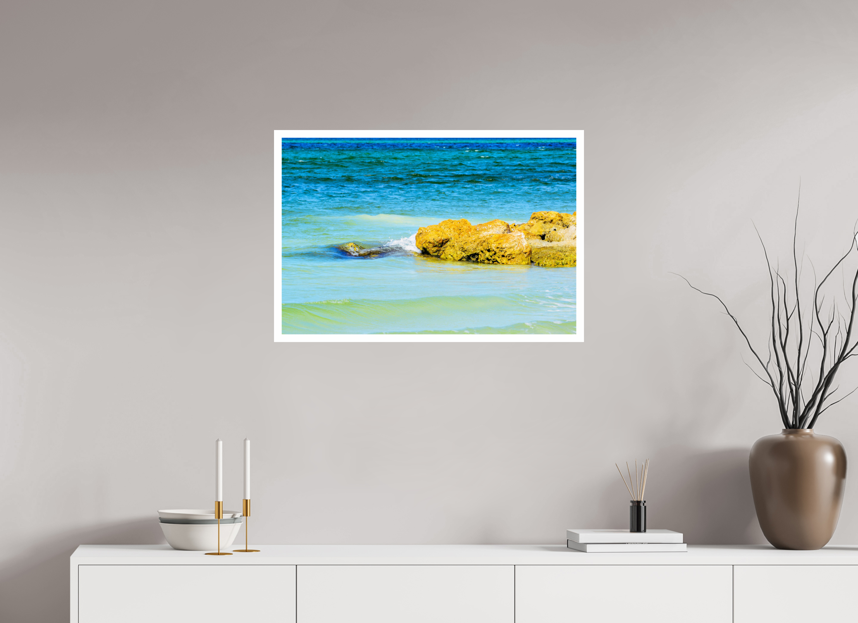 30 x 20″, Hahnemühle FineArt Pearl Print, .79" white border Calm Waters