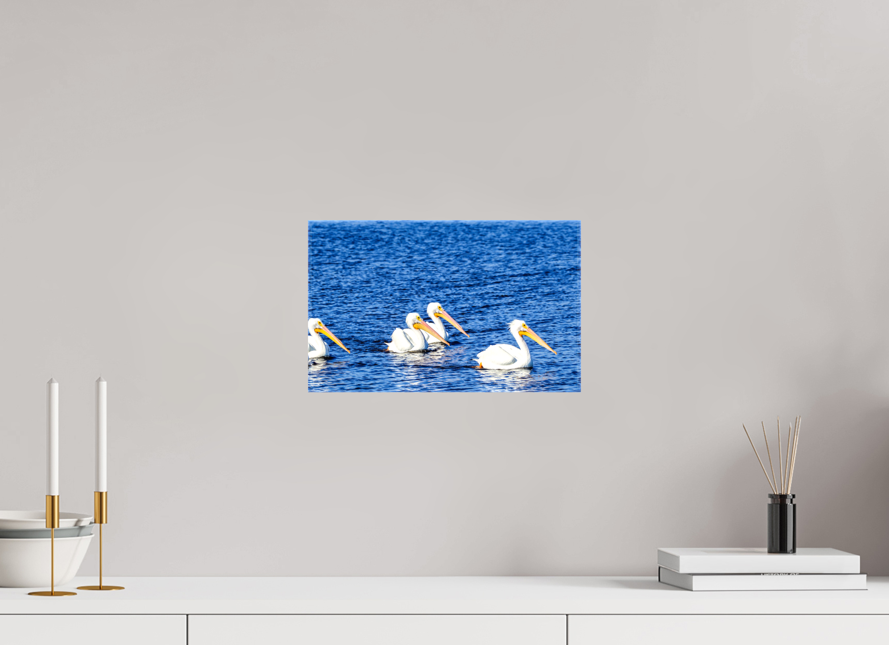 12.9 x 8″, Glossy Canvas on Stretcher Frame, 1,57" Wrapped Gliding in Unison