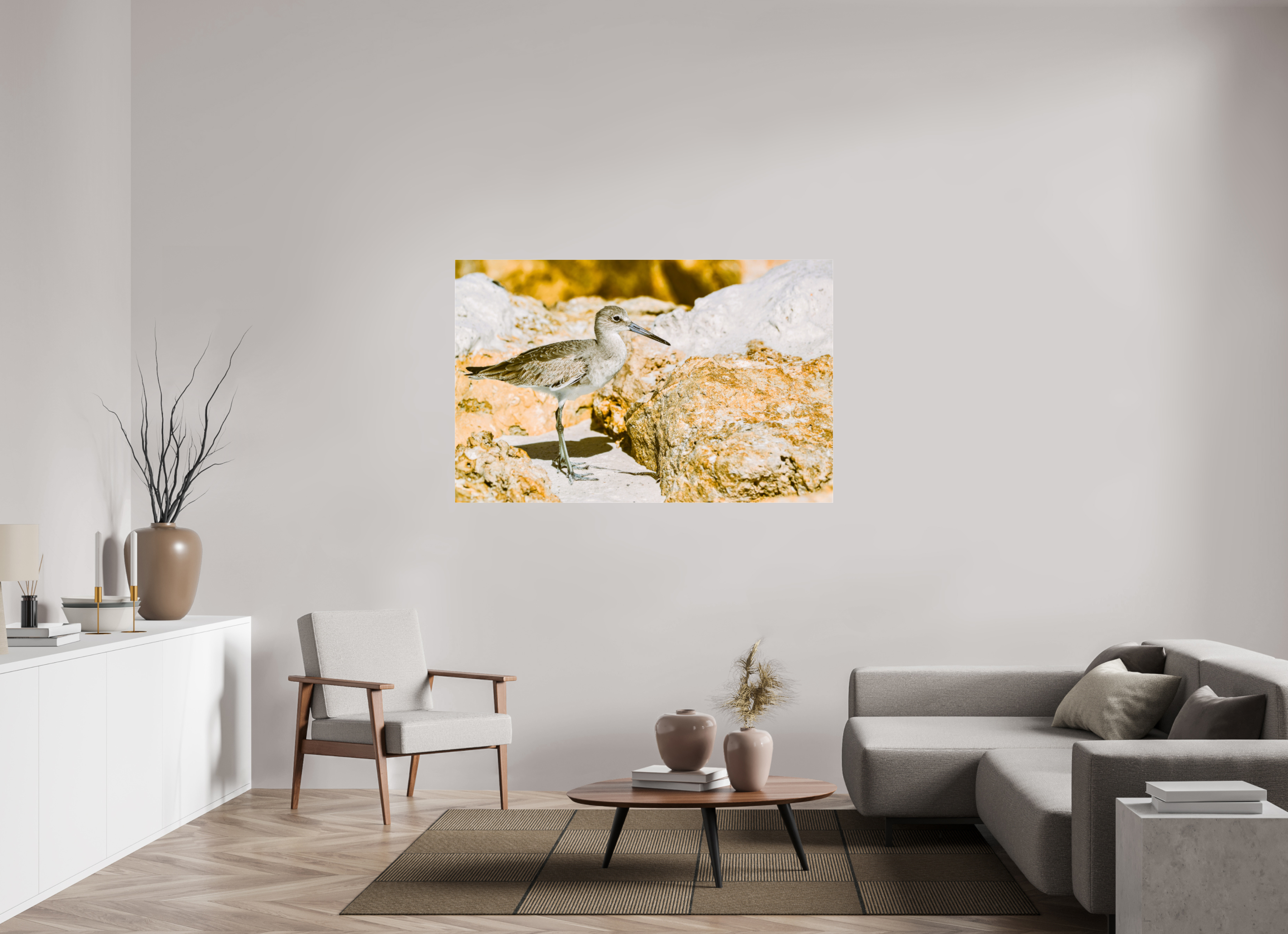 60.7 x 39″, Metallic Photo Print Under Acrylic Glass The Sunny Willet