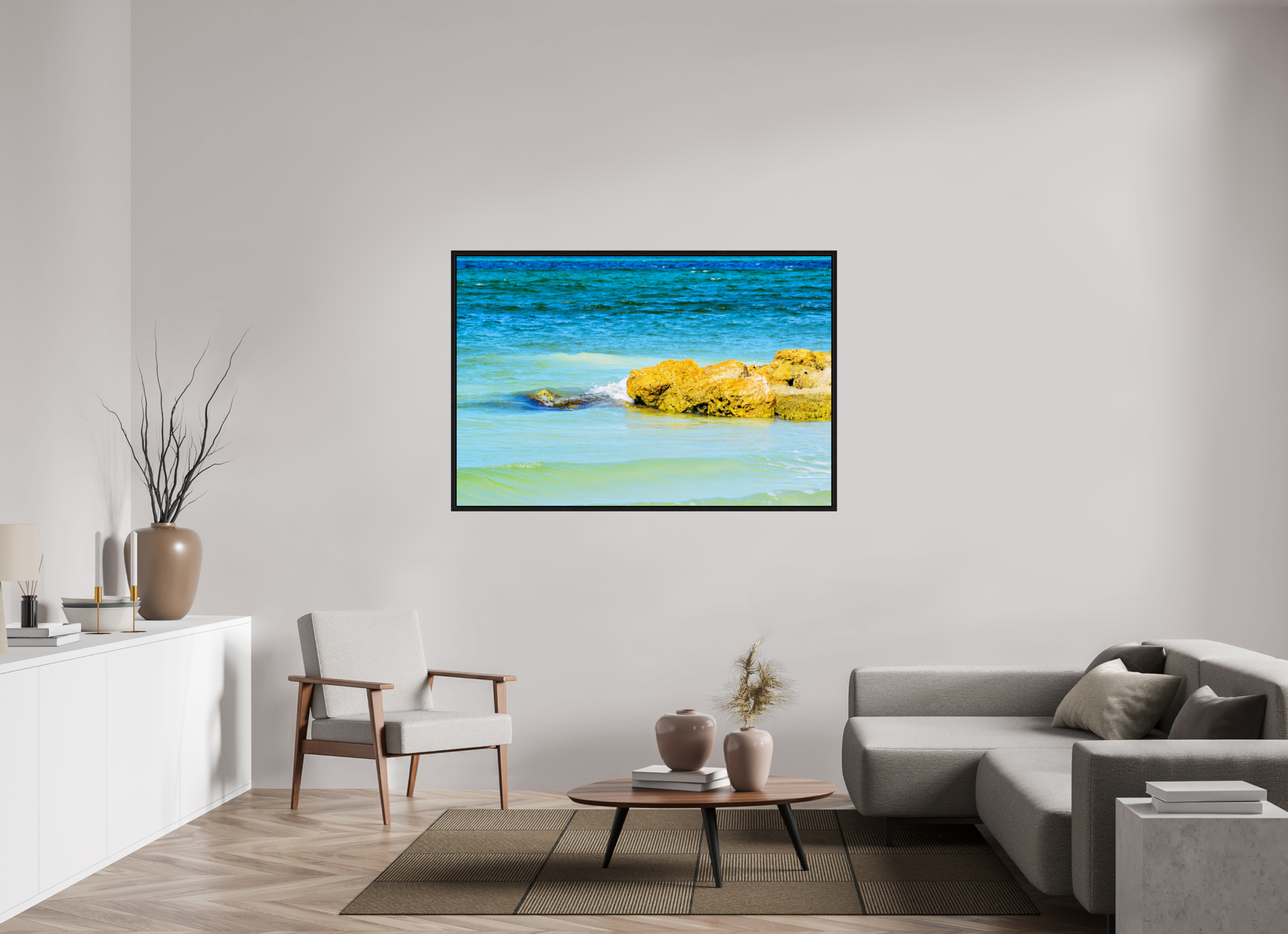 60 x 40″, Floater Frame Calm Waters