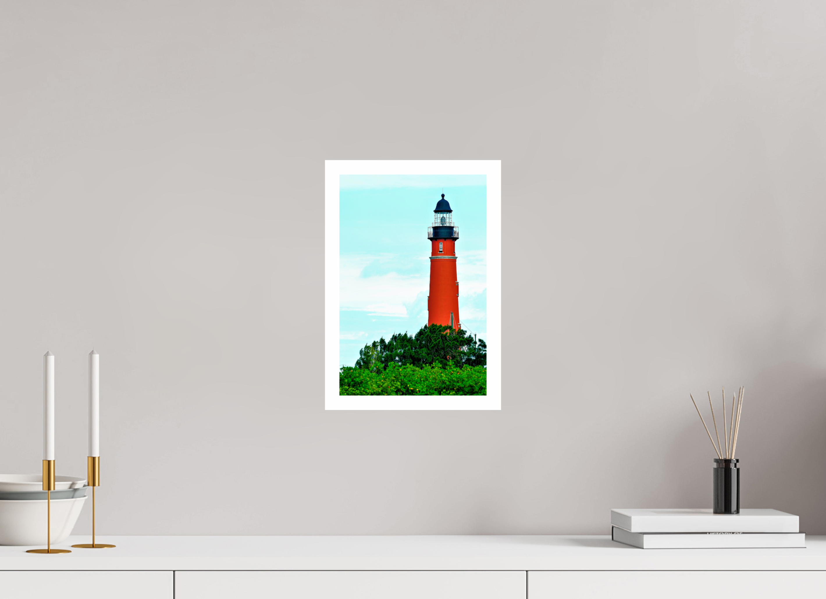 8 x 12″, Hahnemühle FineArt Pearl Print, .79" white border Ponce de Leon Inlet Lighthouse