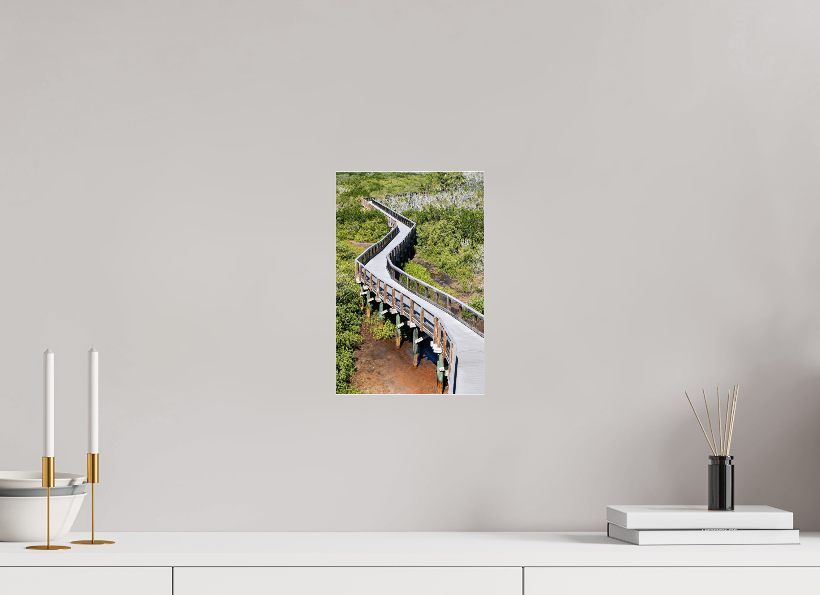 8 x 12″, Metallic Photo Print Under Acrylic Glass The Winding Way