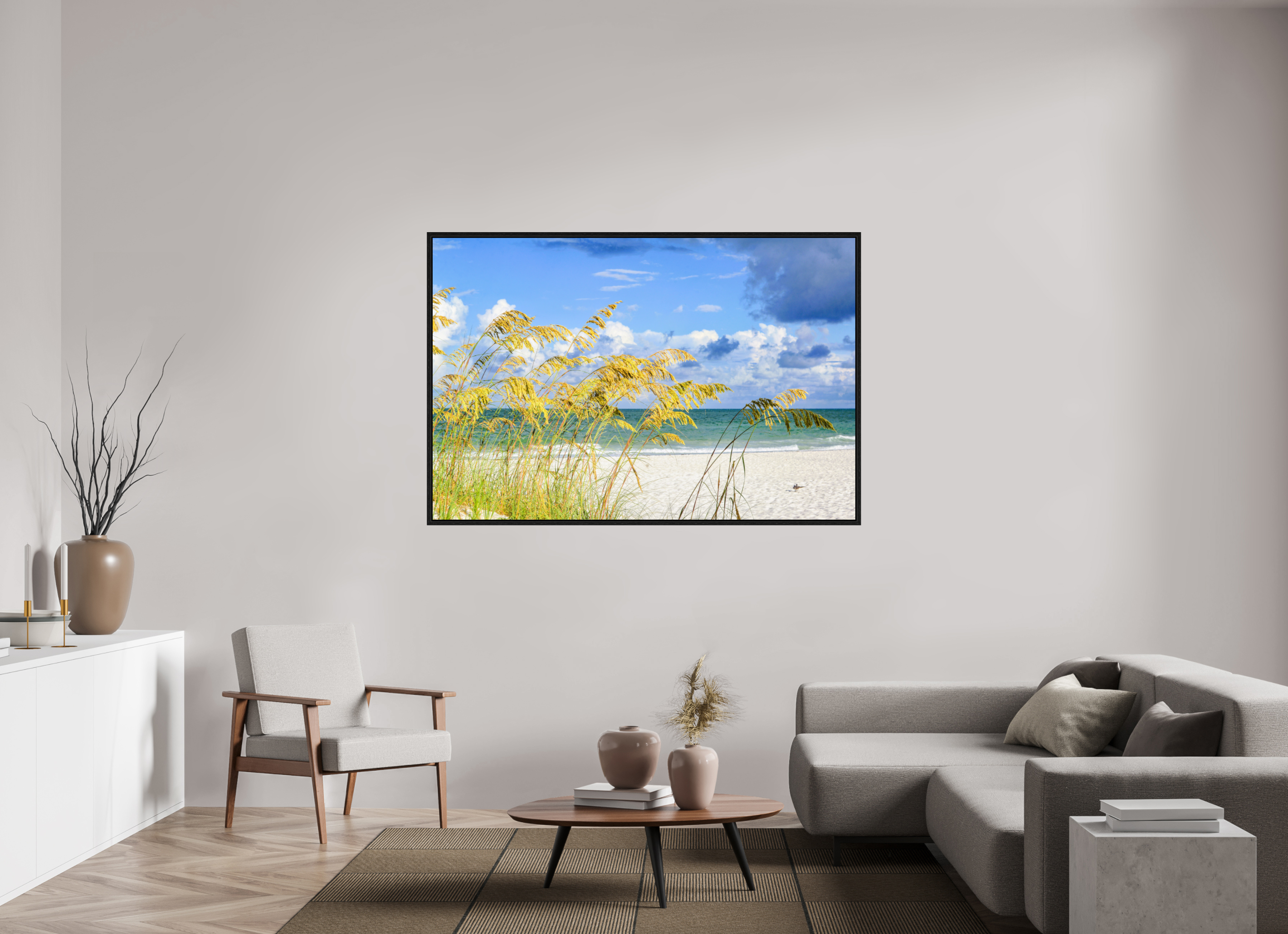 66 x 44″, Floater Frame Golden Sea Oats