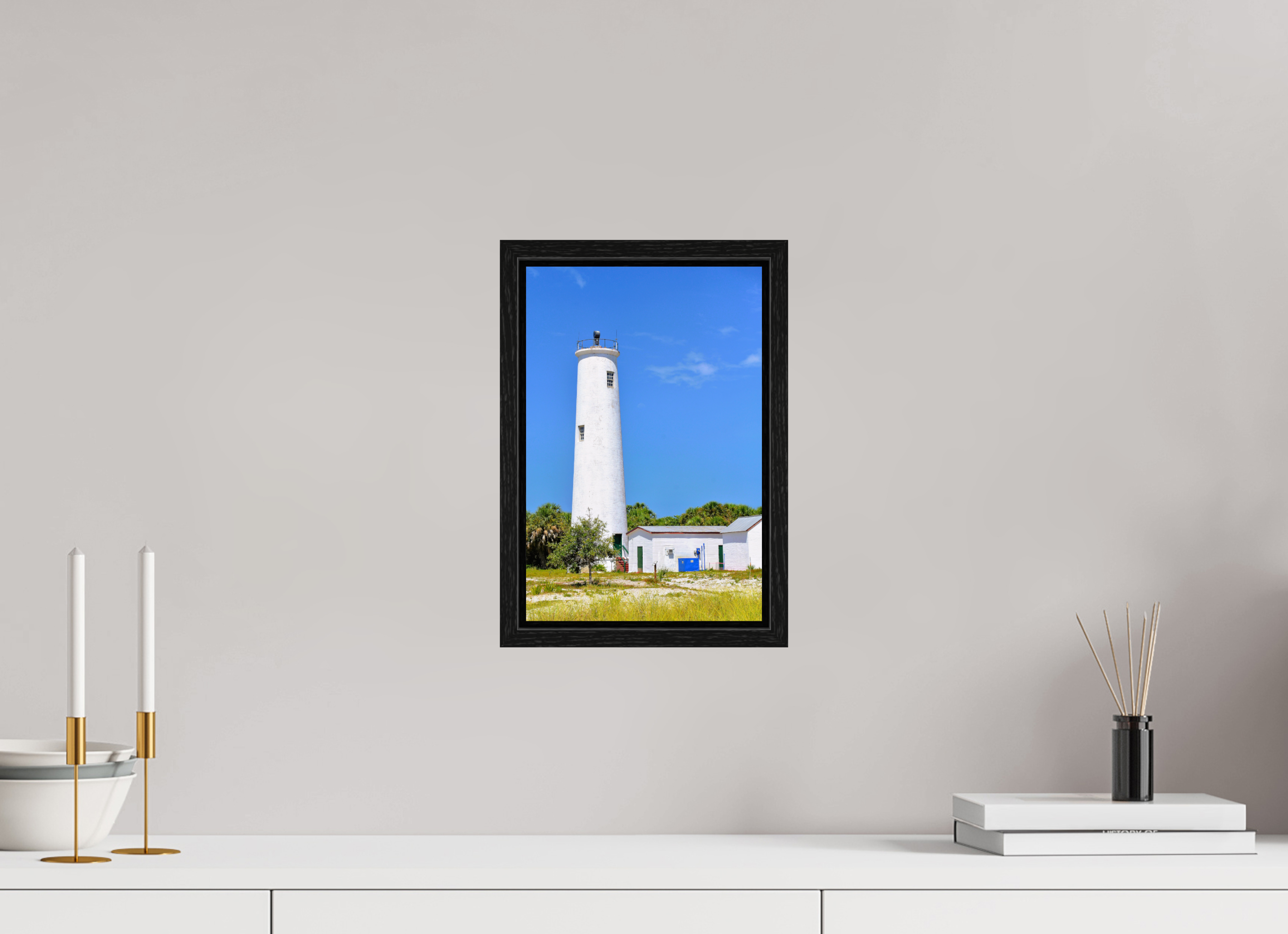 8 x 12″, Floater Frame Egmont Key Lighthouse