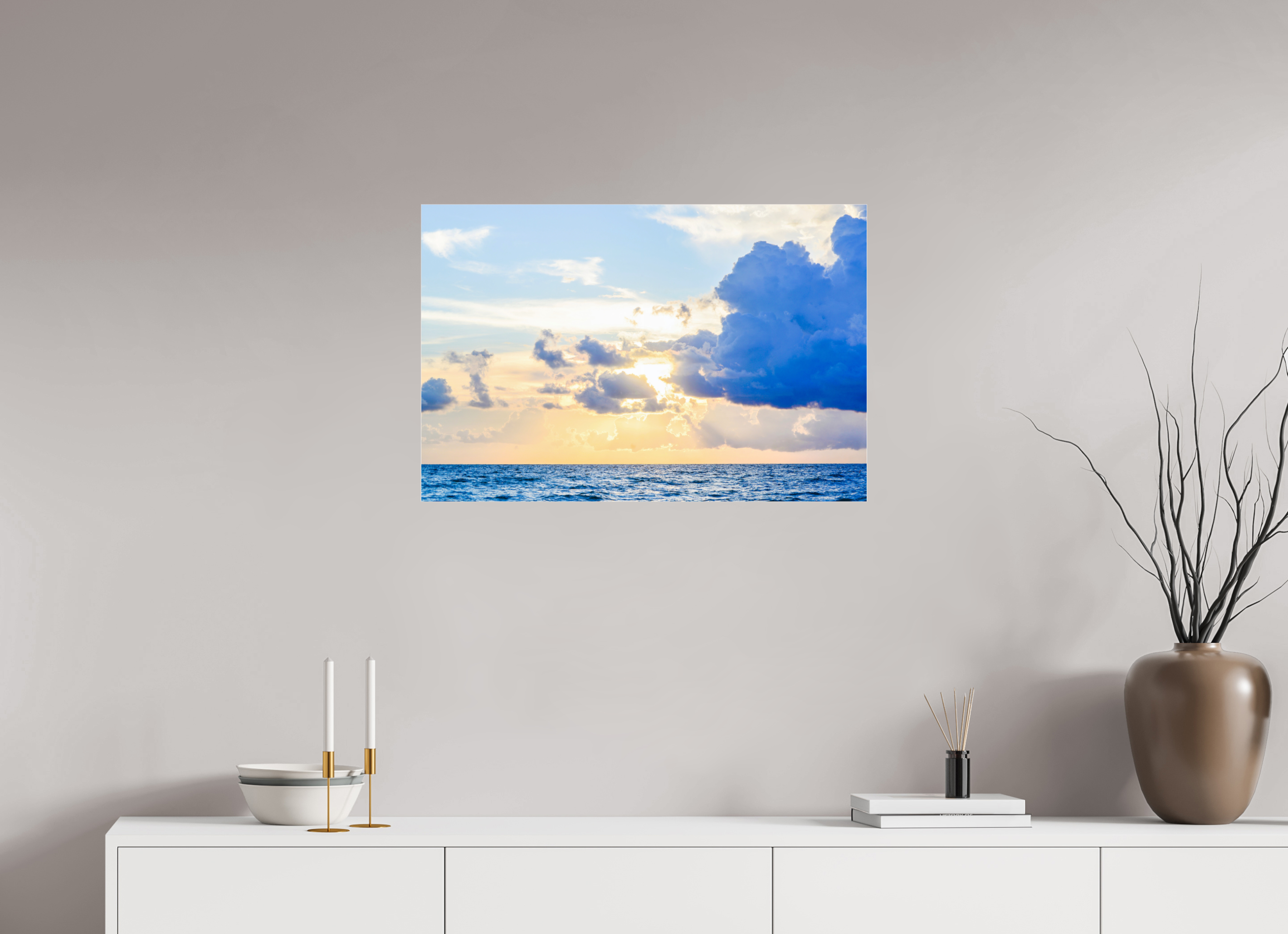 30 x 20″, Photo Print Under Acrylic Glass Breaking Through The Clouds