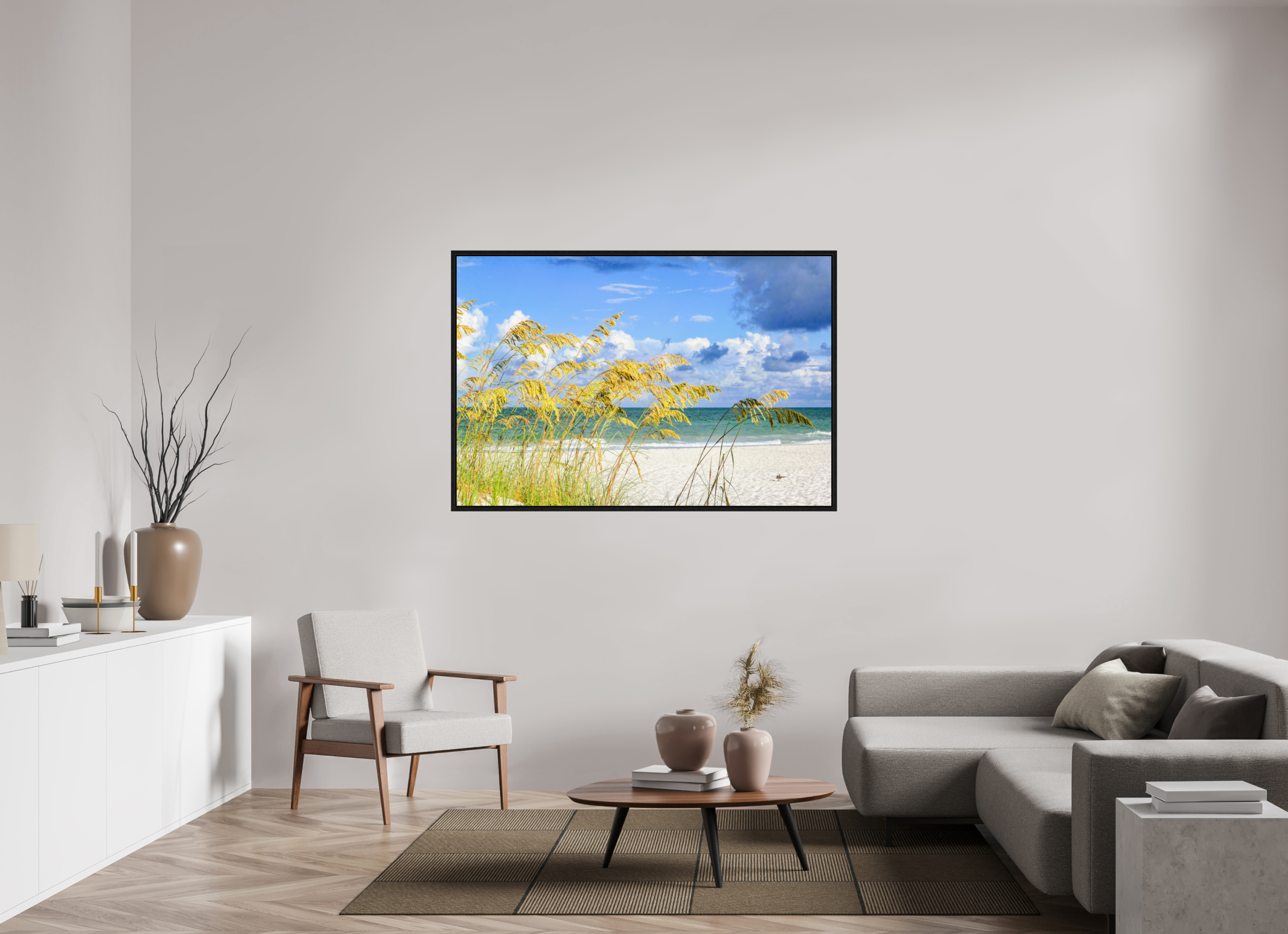 60 x 40″, Floater Frame Golden Sea Oats